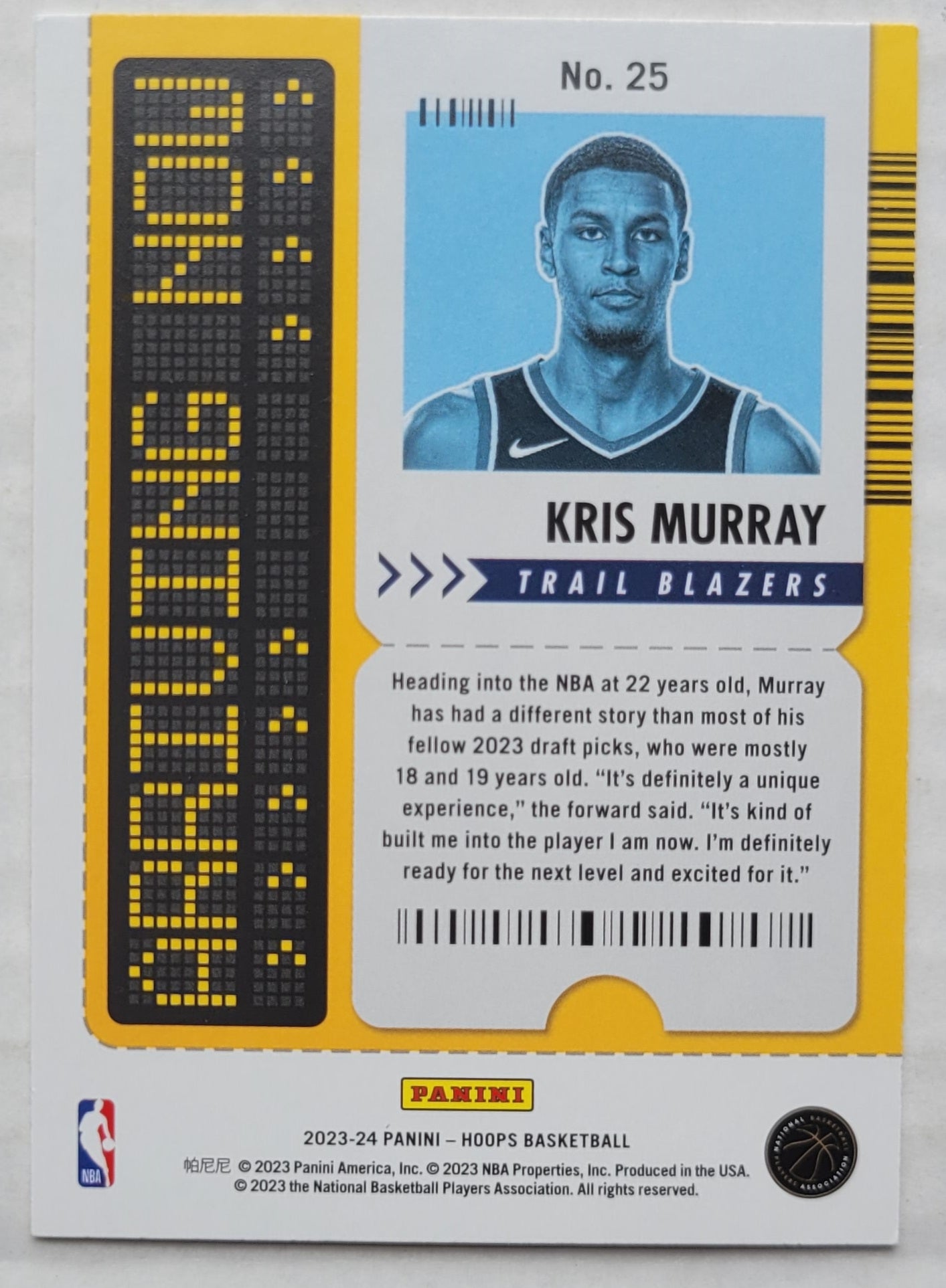Kris Murray - 2023-24 Hoops Arriving Now #25