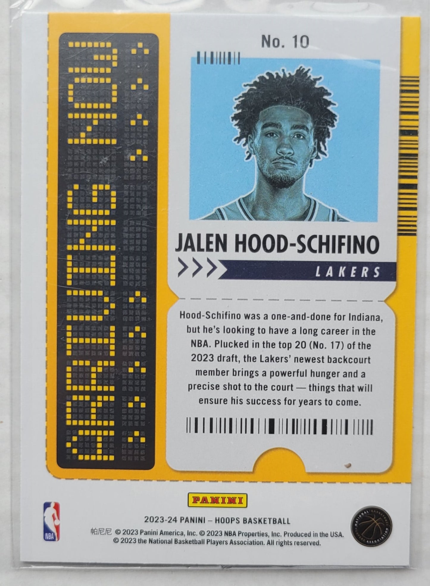 Jalen Hood-Schifino - 2023-24 Hoops Arriving Now Holo #10