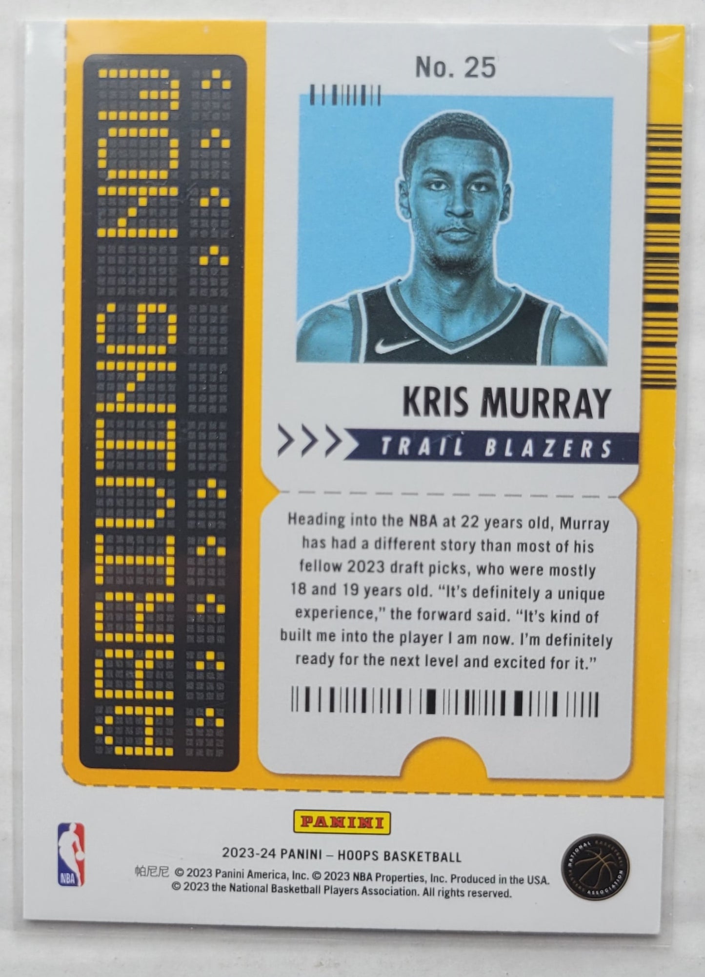 Kris Murray - 2023-24 Hoops Arriving Now Winter #25
