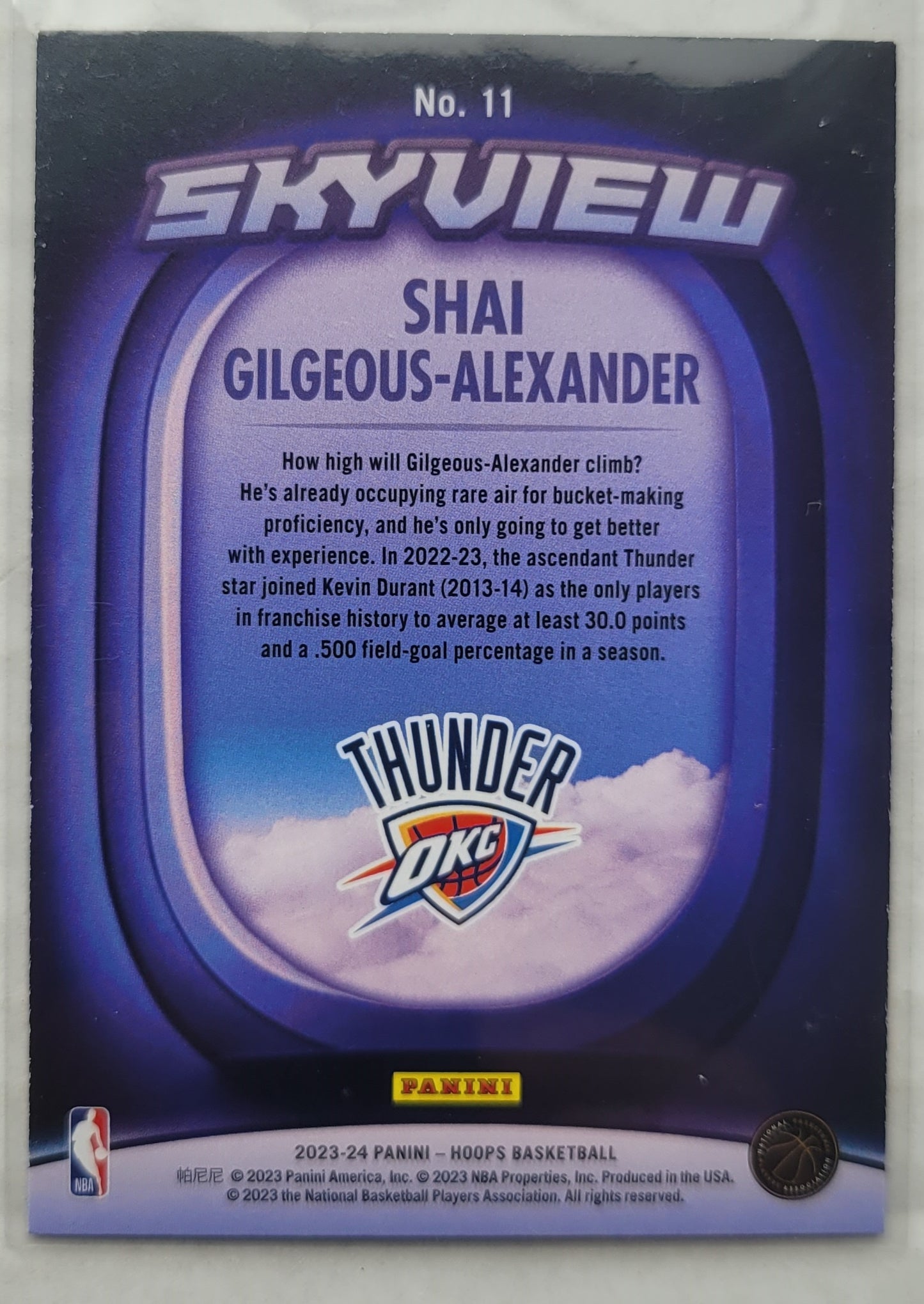 Shai Gilgeous-Alexander - 2023-24 Hoops Skyview #11