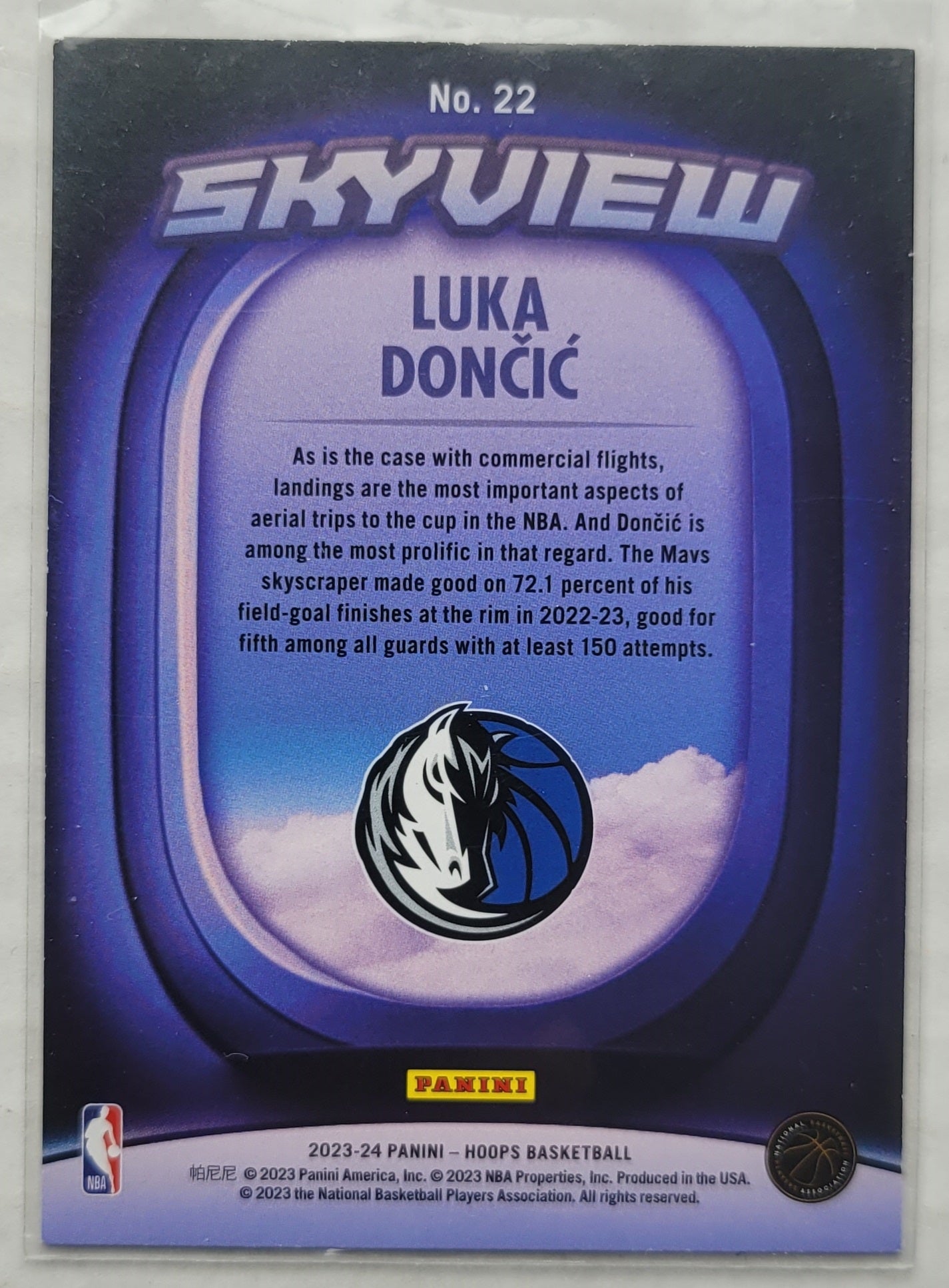 Luka Doncic - 2023-24 Hoops Skyview Winter #22