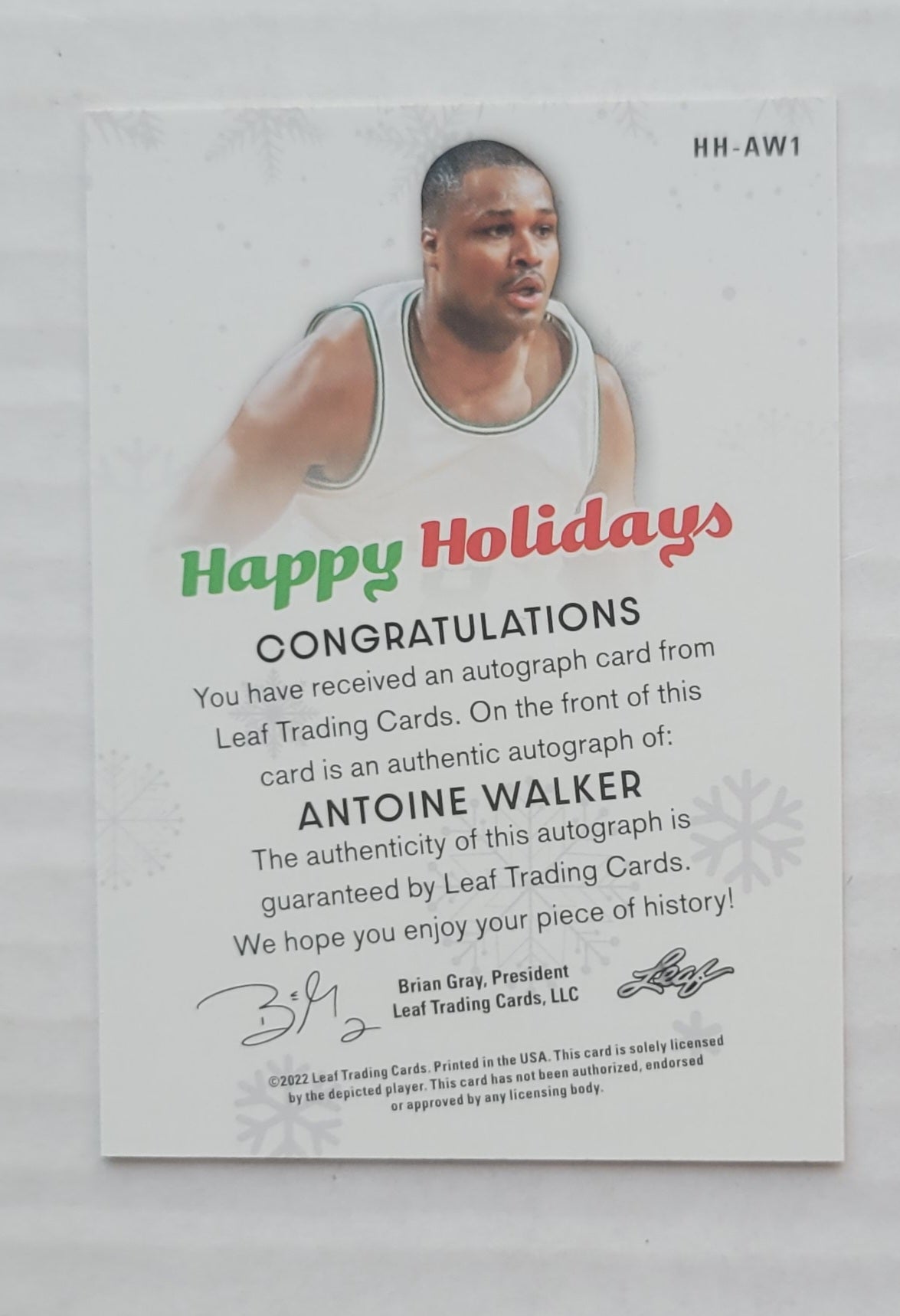 Antoine Walker - 2022 Leaf Happy Holidays #HHAW1