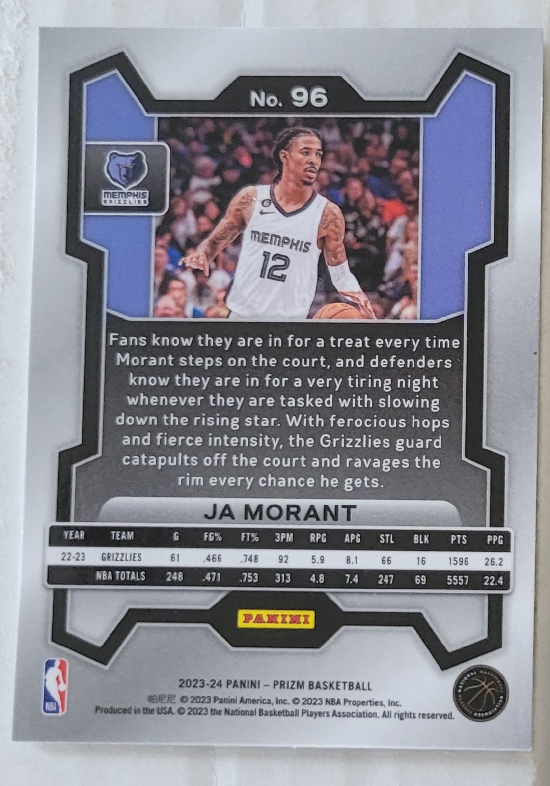Ja Morant - 2023-24 Panini Prizm #96