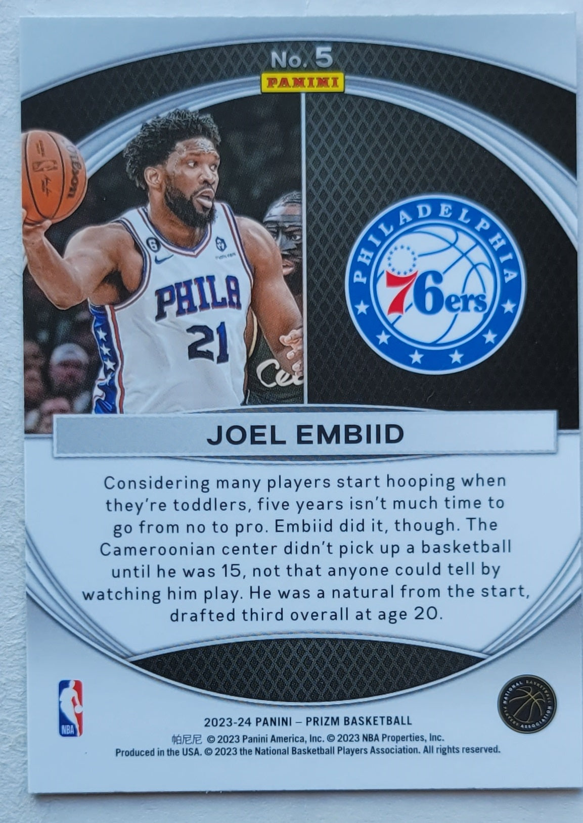 Joel Embiid - 2023-24 Panini Prizm Global Reach #5