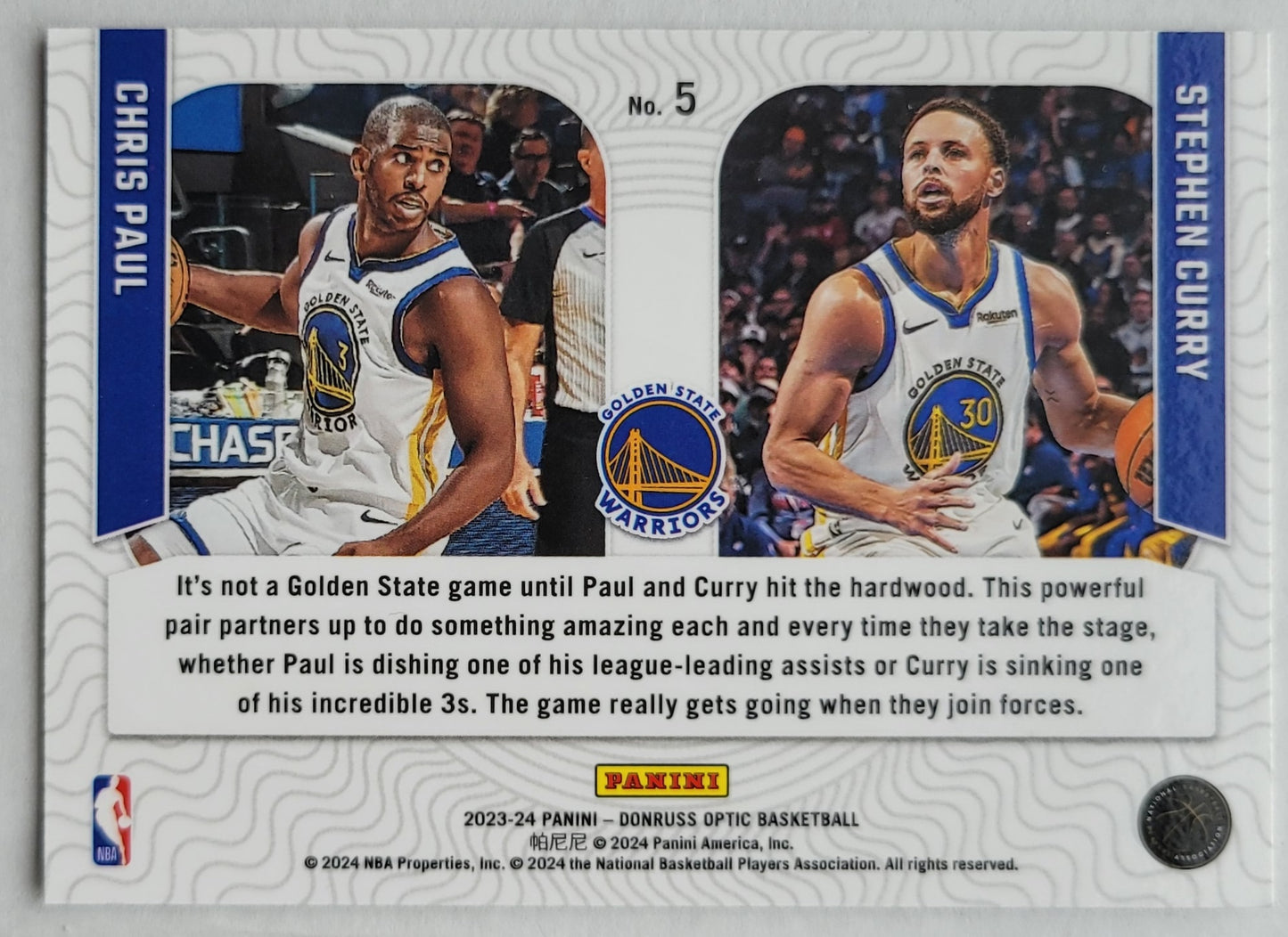 Chris Paul / Stephen Curry - 2023-24 Donruss Optic Optical Illusions #5