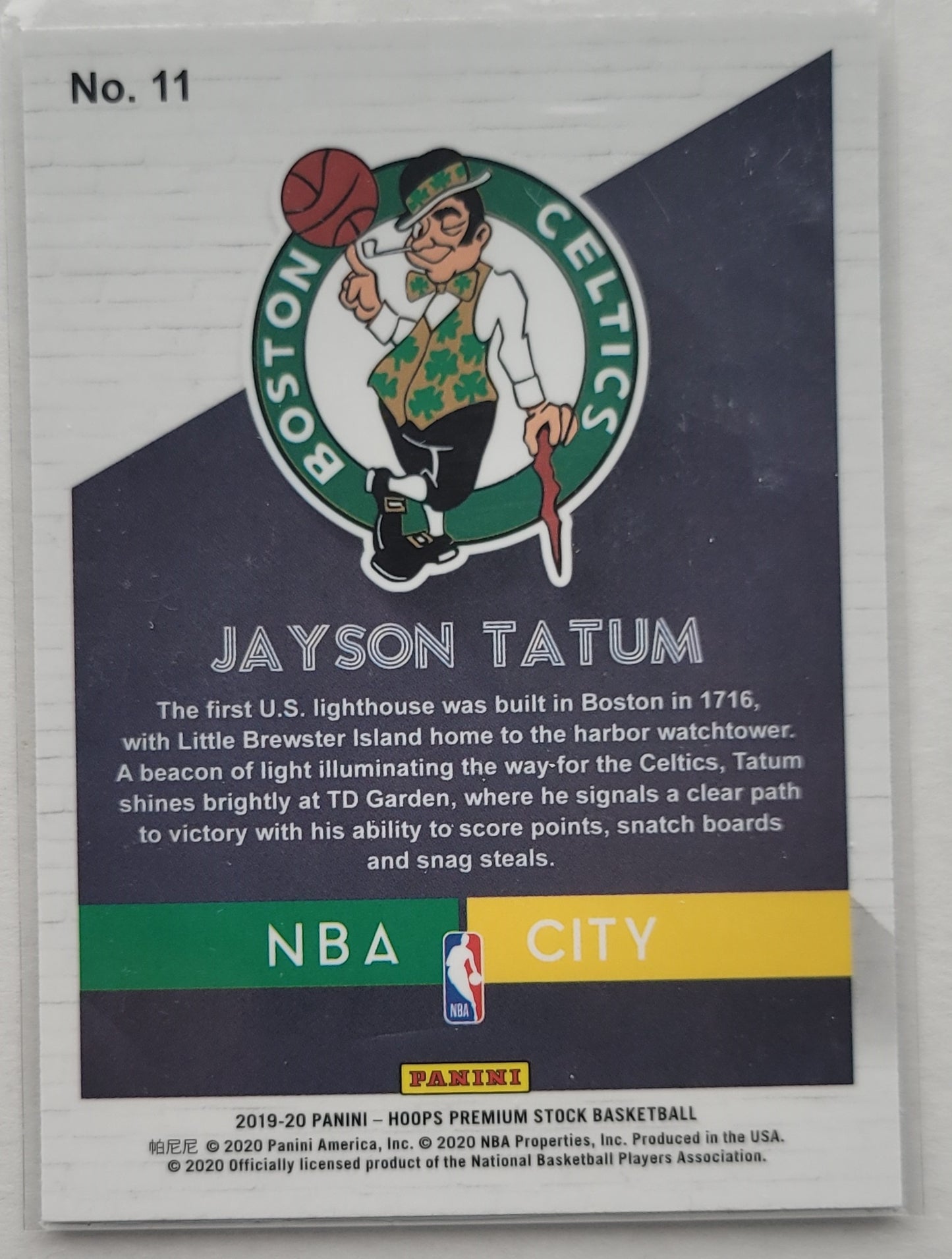 Jayson Tatum - 2019-20 Hoops Premium Stock NBA City #11