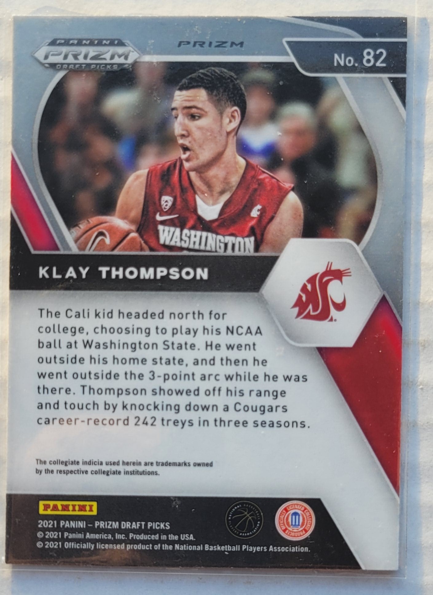 Klay Thompson - 2021-22 Panini Prizm Draft Picks Prizms Red Ice #82
