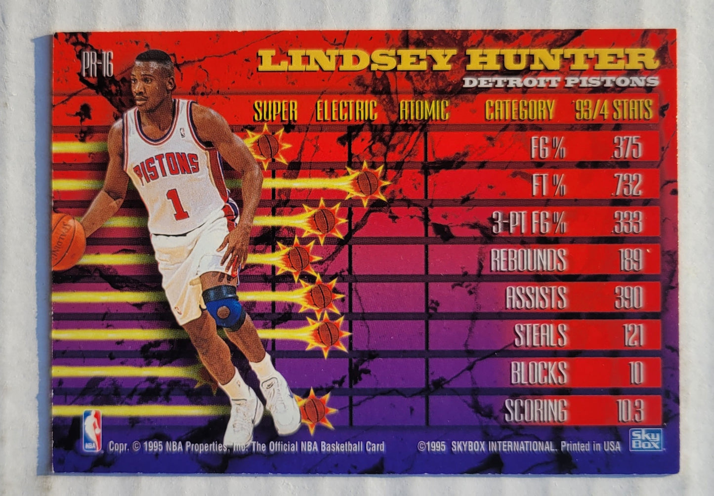 Lindsey Hunter - 1994-95 Hoops Power Ratings #PR16
