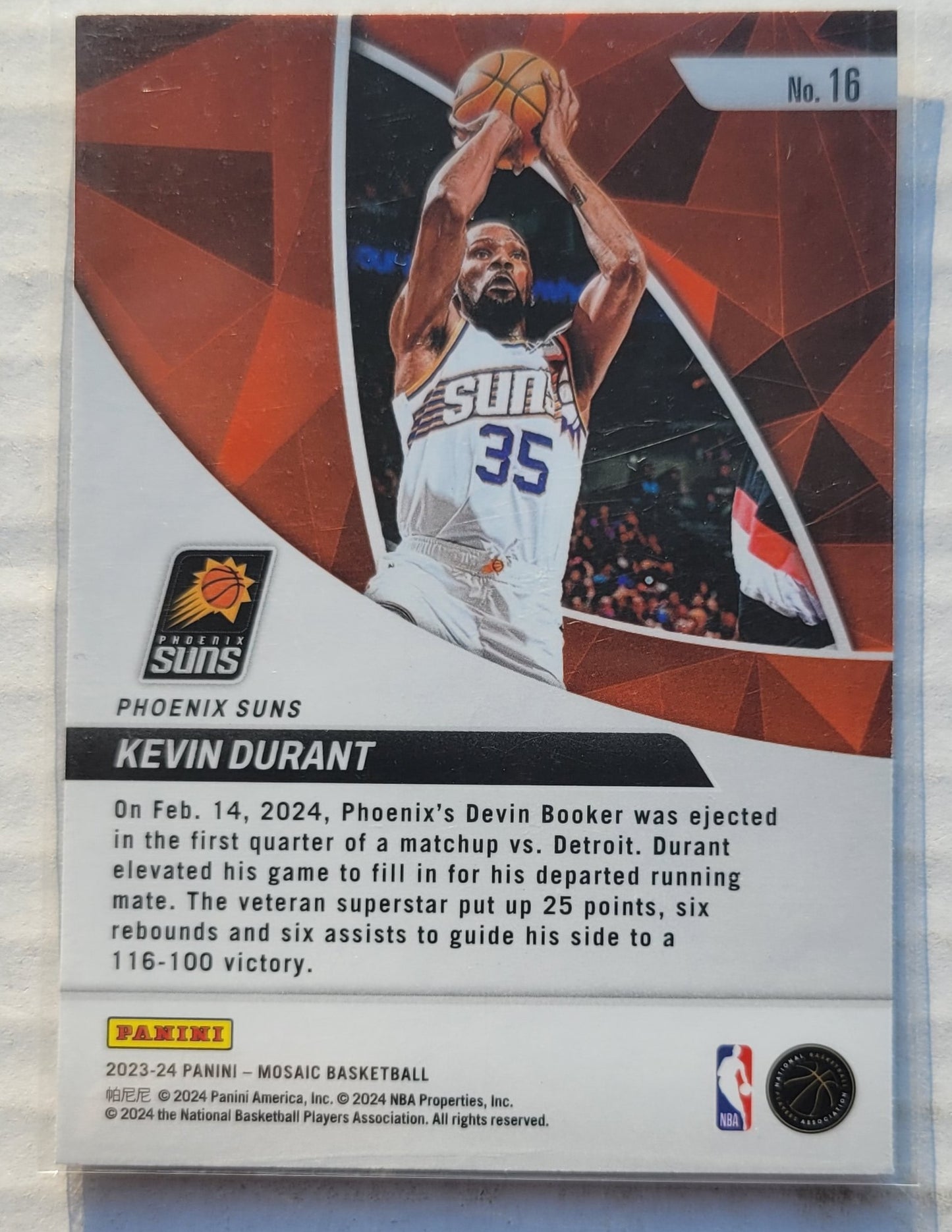 Kevin Durant - 2023-24 Panini Mosaic Elevate #16