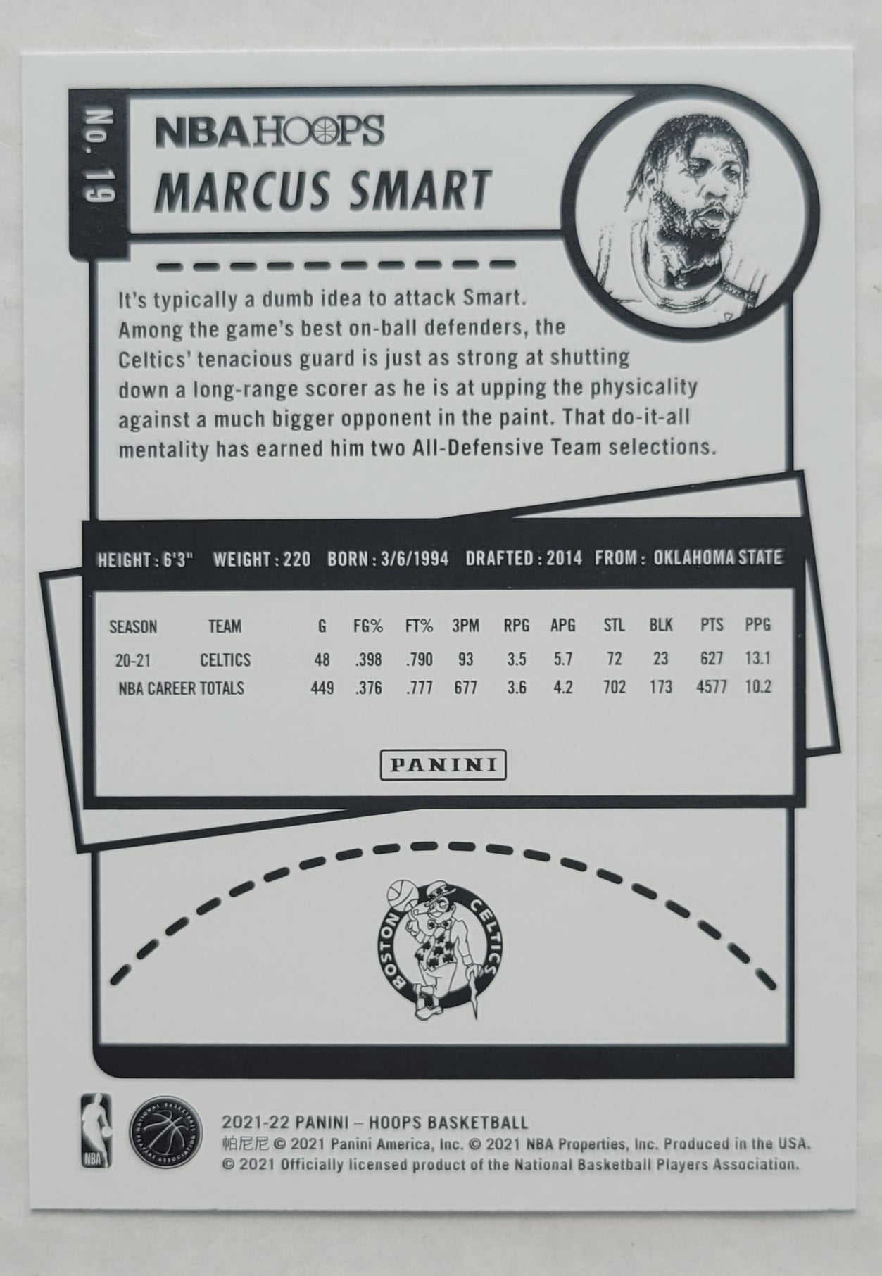 Marcus Smart - 2021-22 Hoops Purple #19