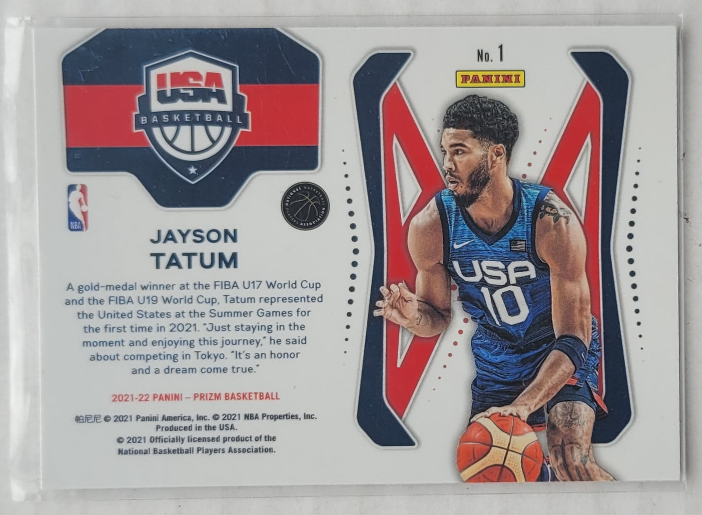 Jayson Tatum - 2021-22 Panini Prizm USA Basketball #1