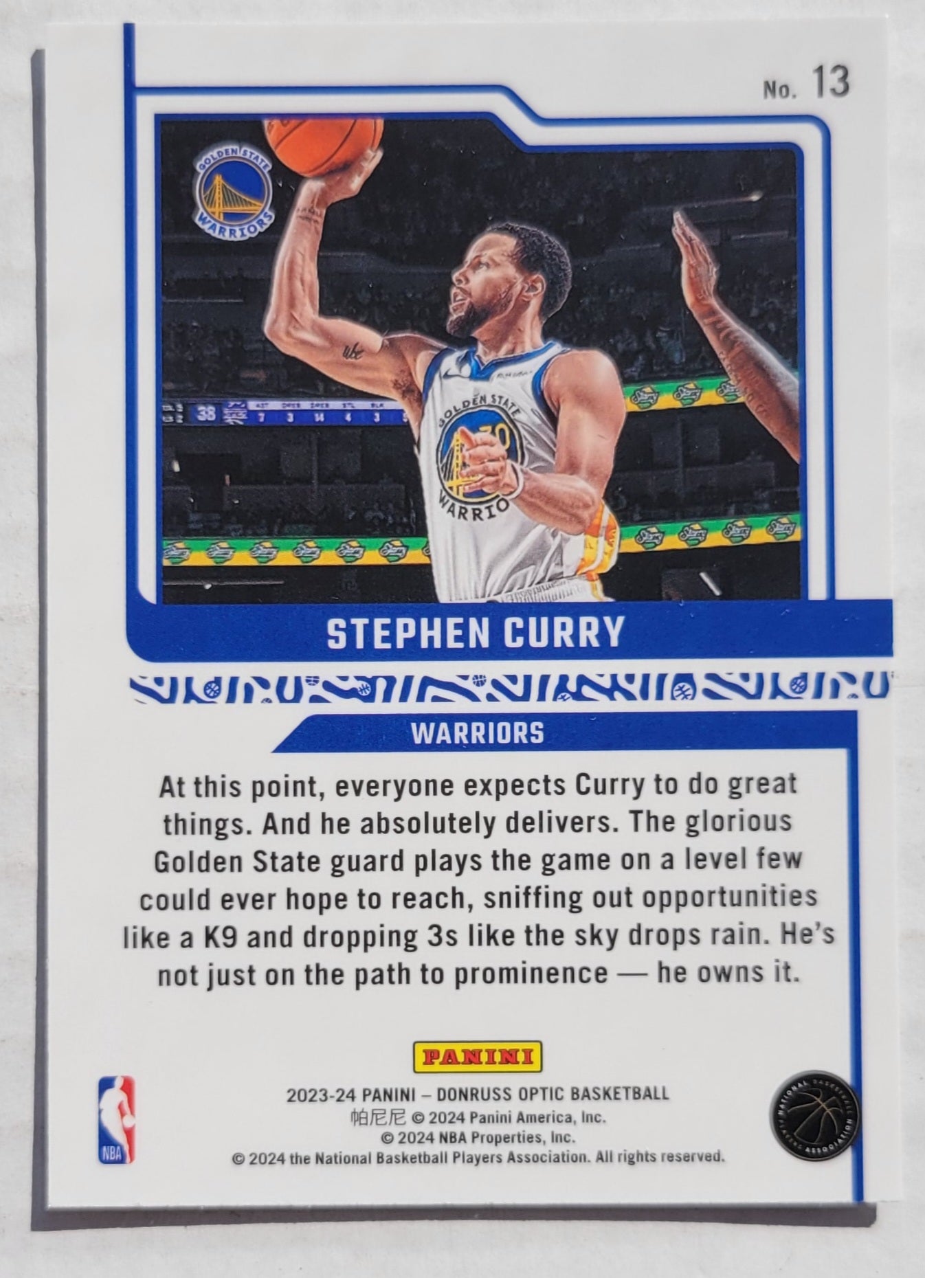 Stephen Curry - 2023-24 Donruss Optic Elite Dominators #13