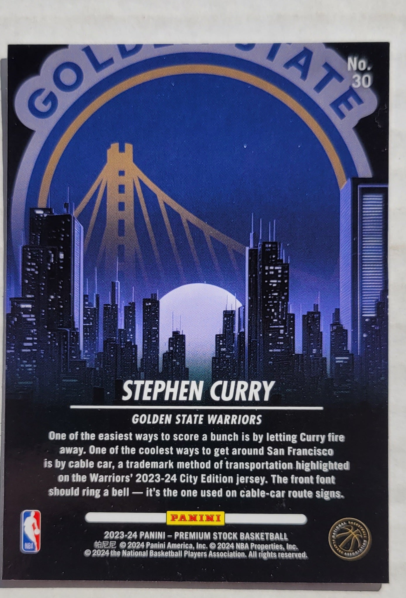 Stephen Curry - 2023-24 Hoops Premium Stock City Edition #30