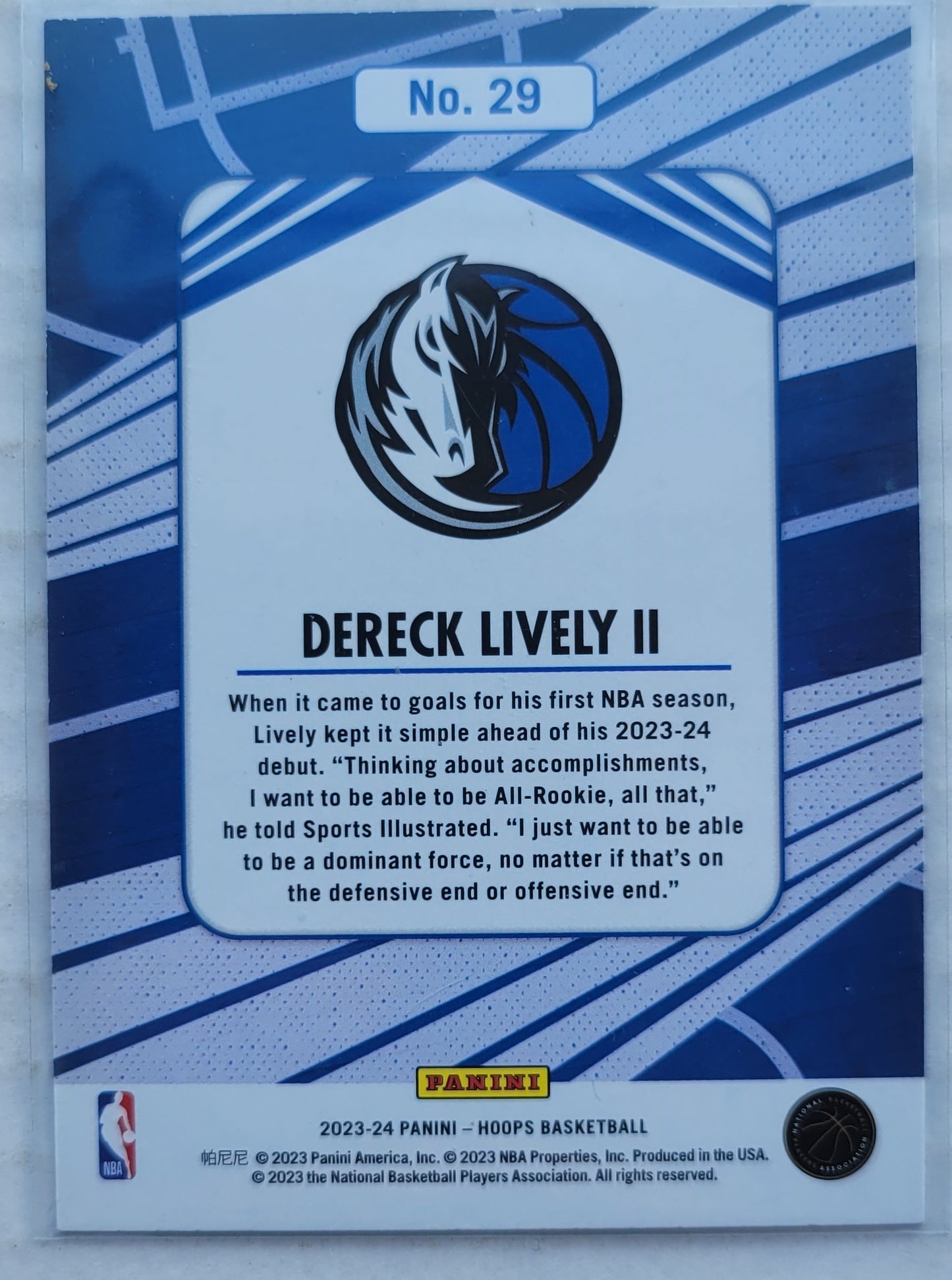 Dereck Lively II - 2023-24 Hoops We Got Next #29