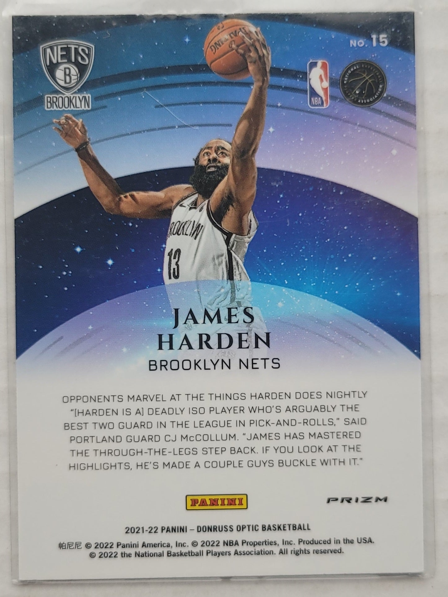 James Harden - 2021-22 Donruss Optic Star Gazing Blue Pulsar #15