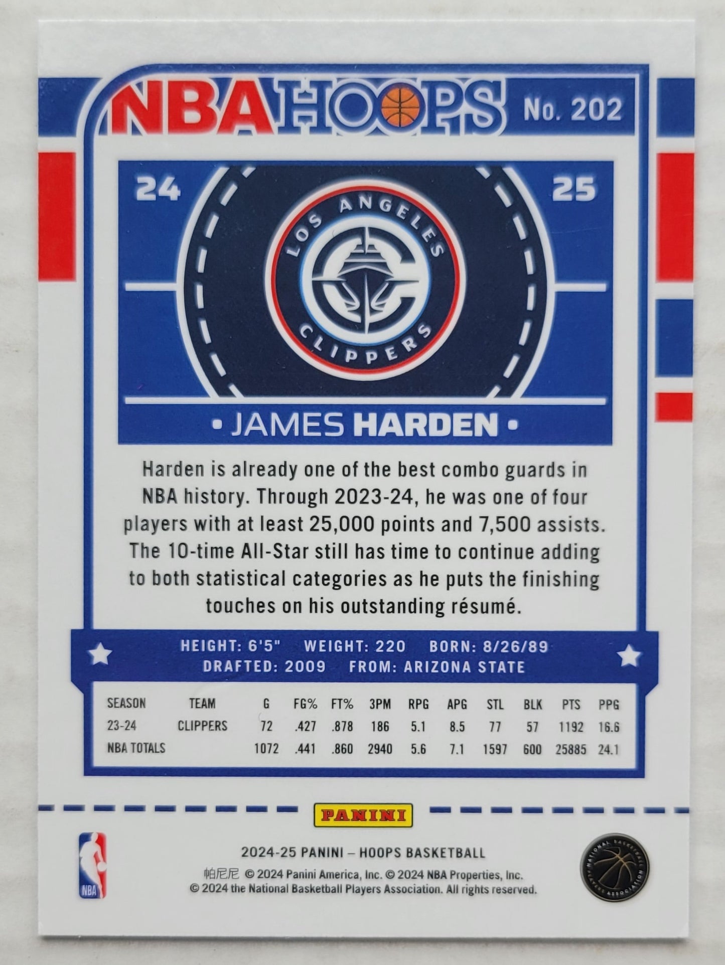 James Harden - 2024-25 Hoops Premium #202
