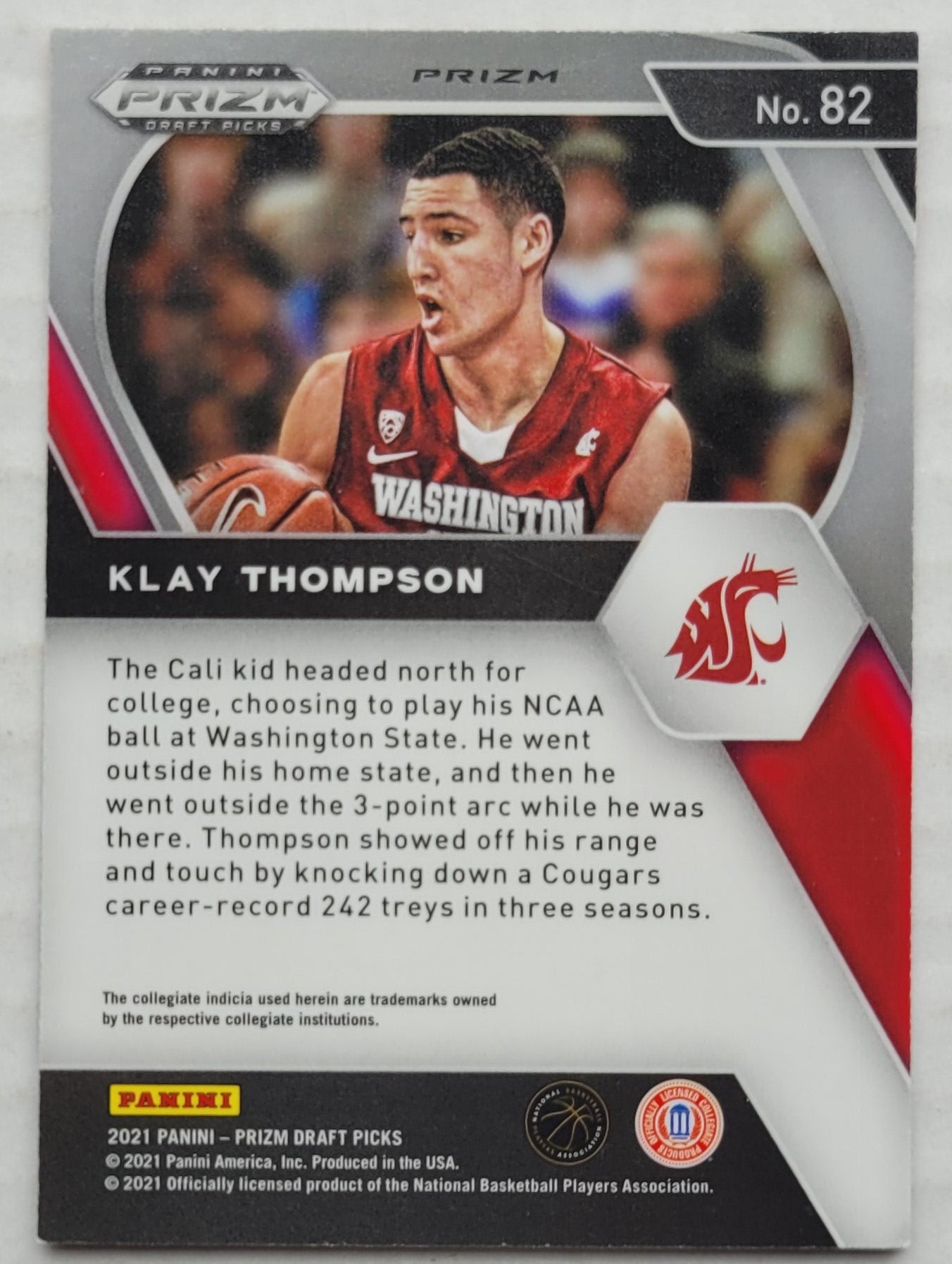 Klay Thompson - 2021-22 Panini Prizm Draft Picks Prizms Orange Ice #82