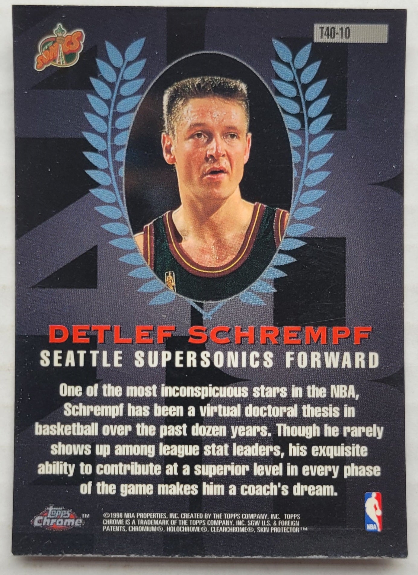 Detlef Schrempf - 1997-98 Topps Chrome Topps 40 #T10
