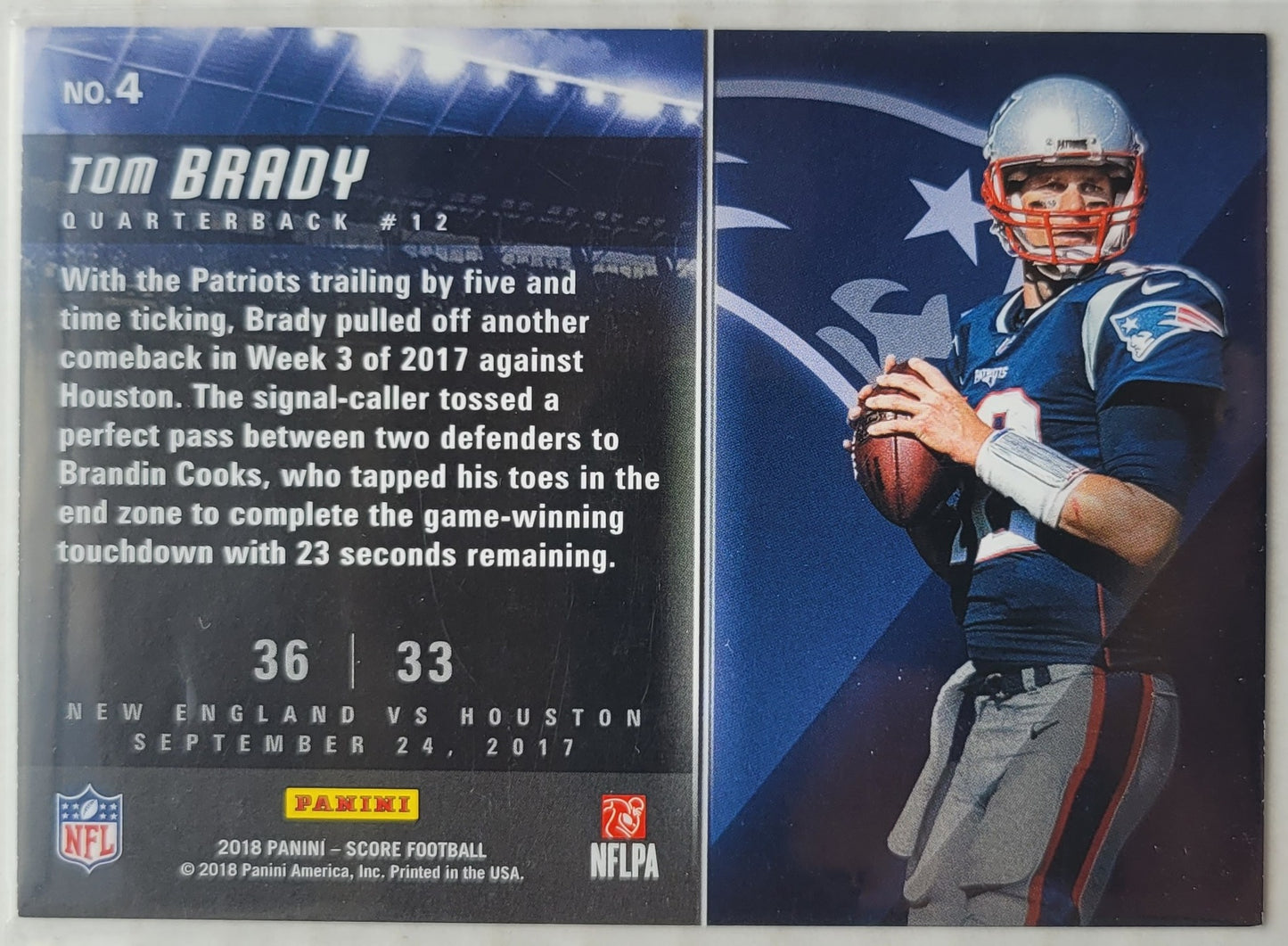 Tom Brady - 2018 Score Scoreboard Purple #4