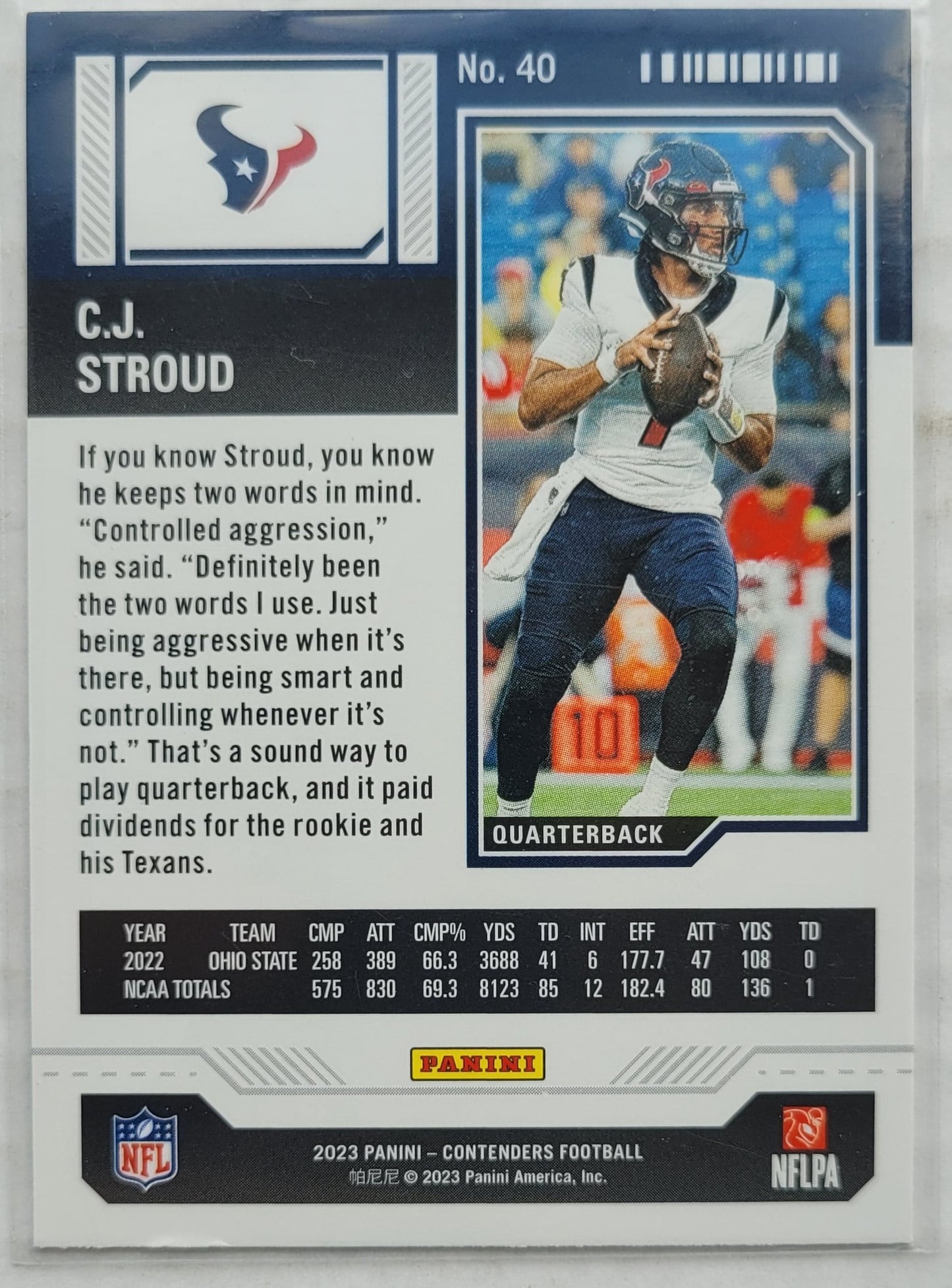CJ Stroud - 2023 Panini Contenders #40 RC