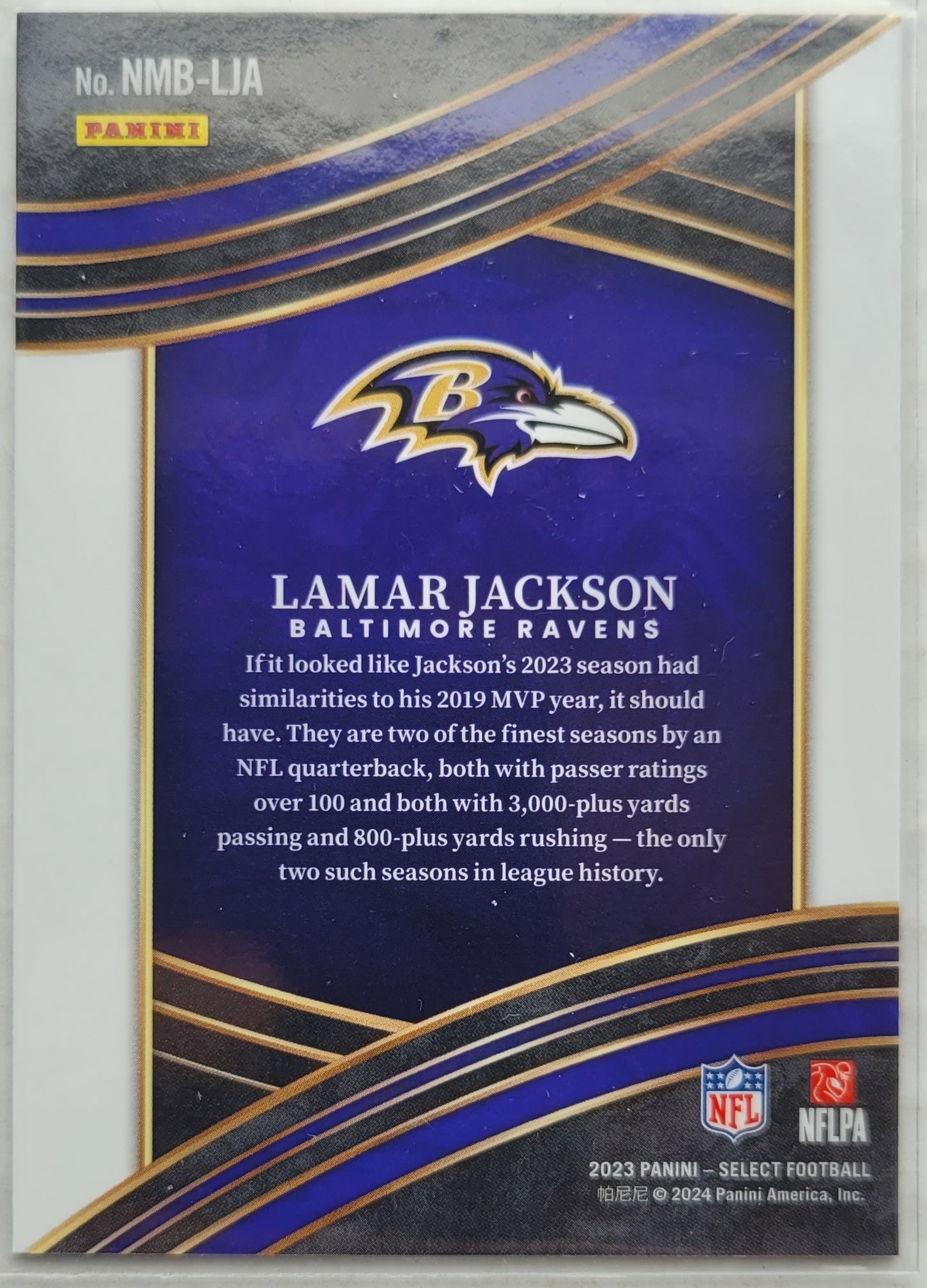 Lamar Jackson - 2021 Select Select Numbers #5