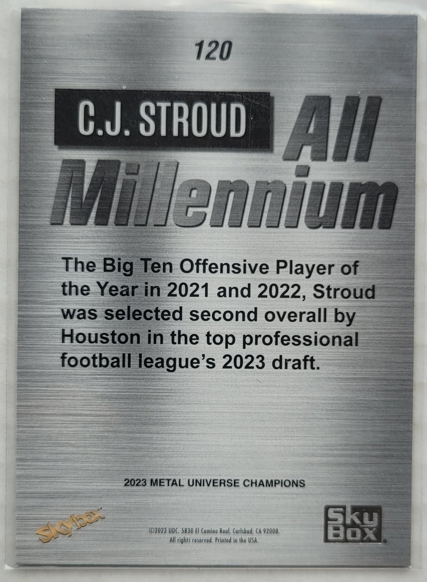 C.J. Stroud - 2023 Metal Universe Champions #120 AM