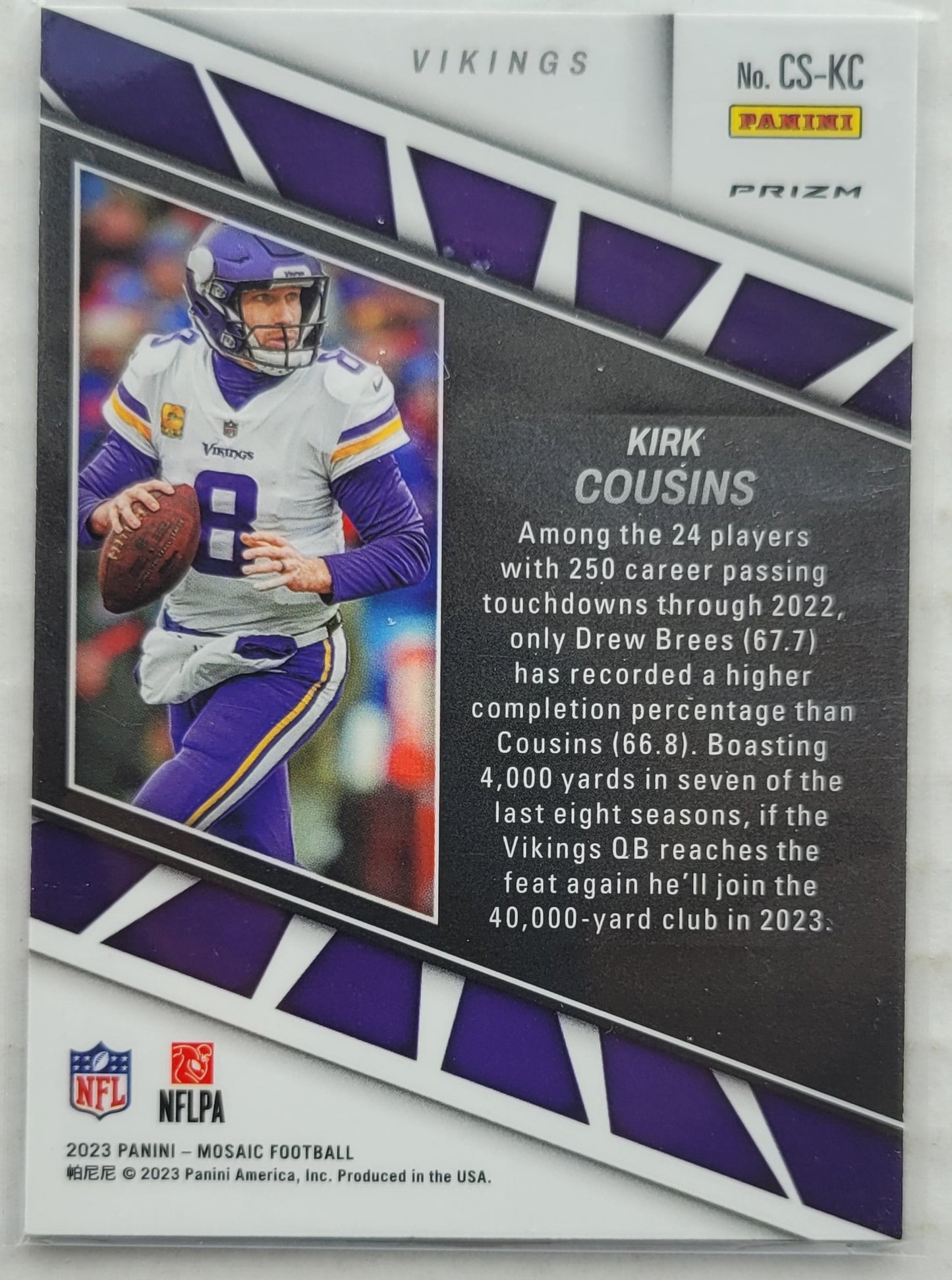 Kirk Cousins - 2023 Panini Mosaic Center Stage Mosaic #20