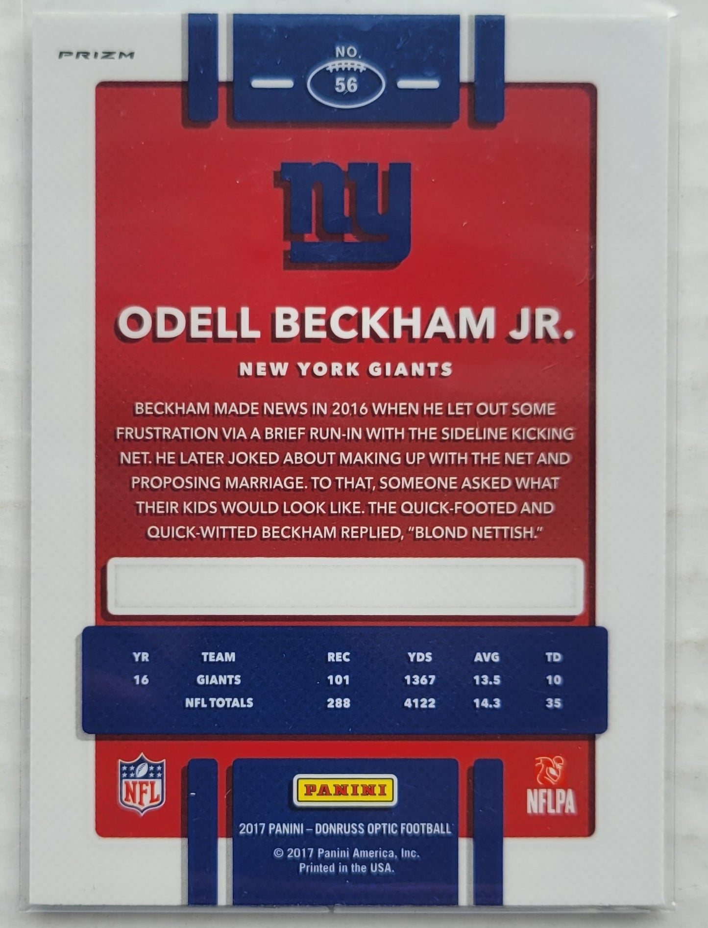 Odell Beckham Jr. - 2017 Donruss Optic Holo #56