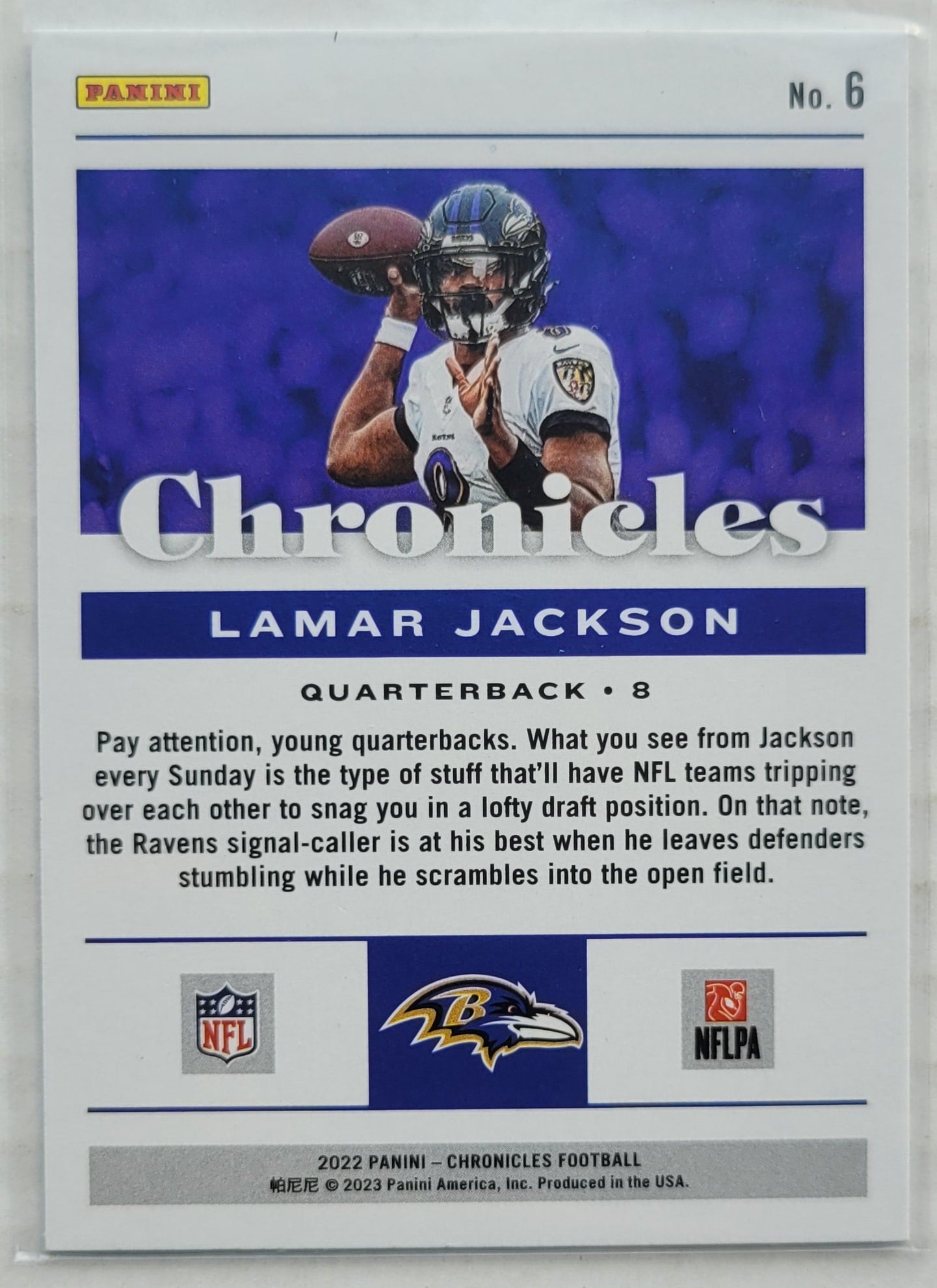 Lamar Jackson - 2022 Panini Chronicles Pink #6