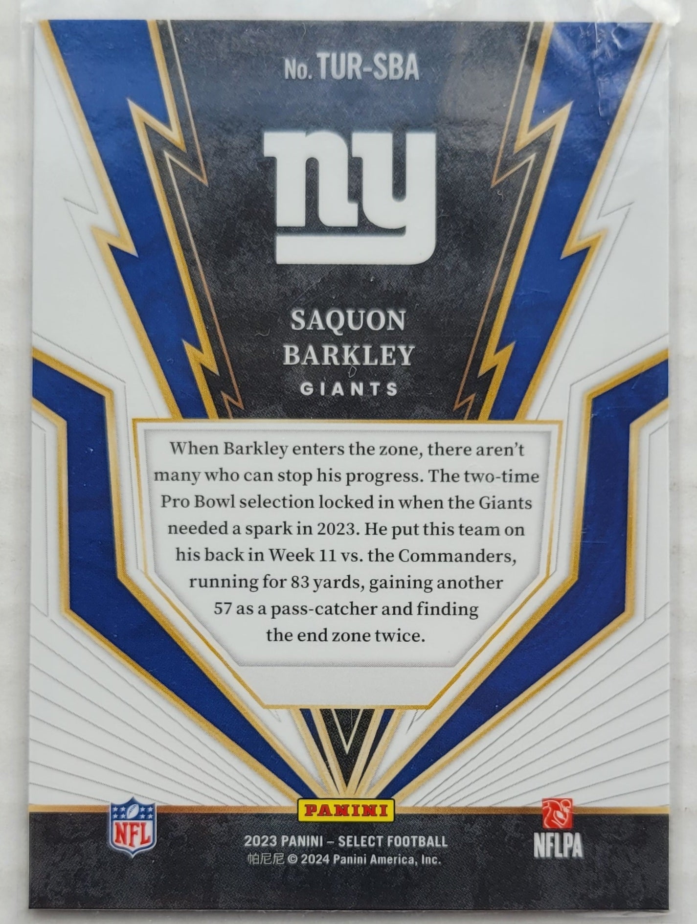 Saquon Barkley - 2023 Select Turbocharged #14
