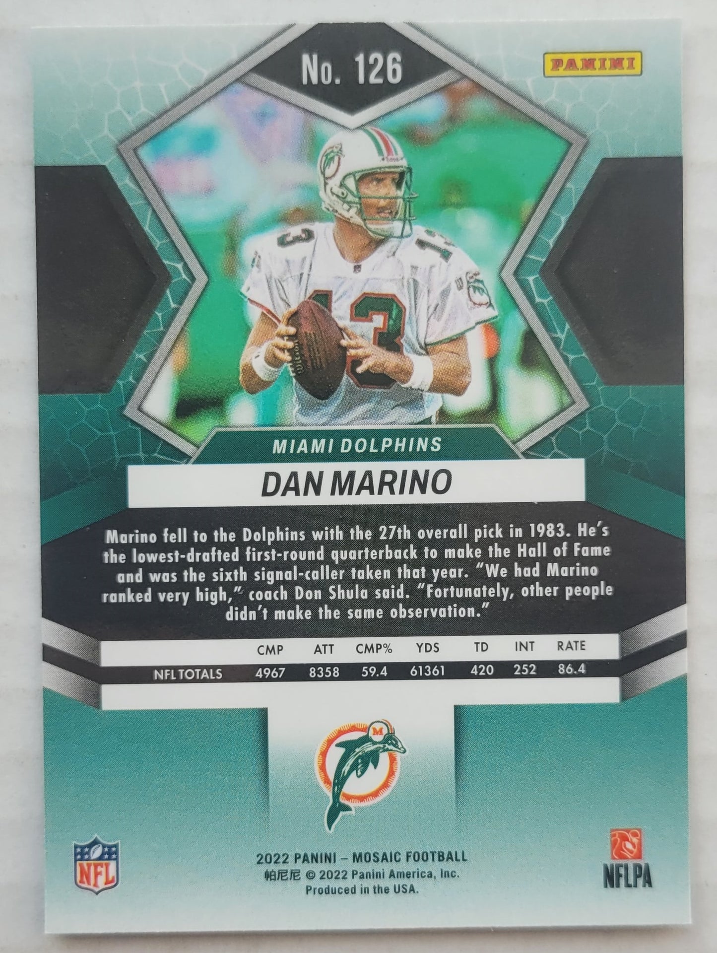 Dan Marino - 2022 Panini Mosaic #126