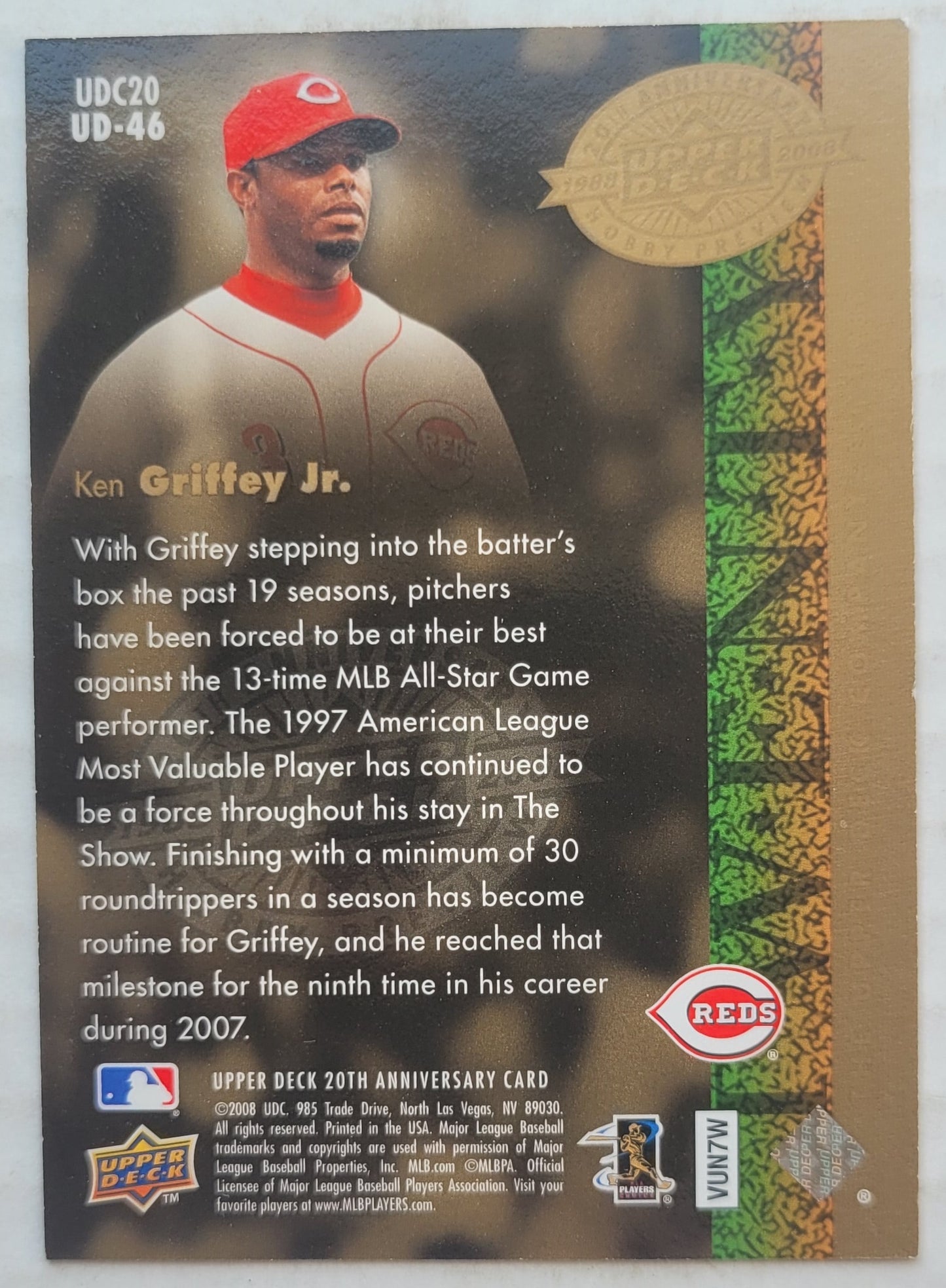 Ken Griffey Jr. - 2008 Upper Deck 20th Anniversary #UD46