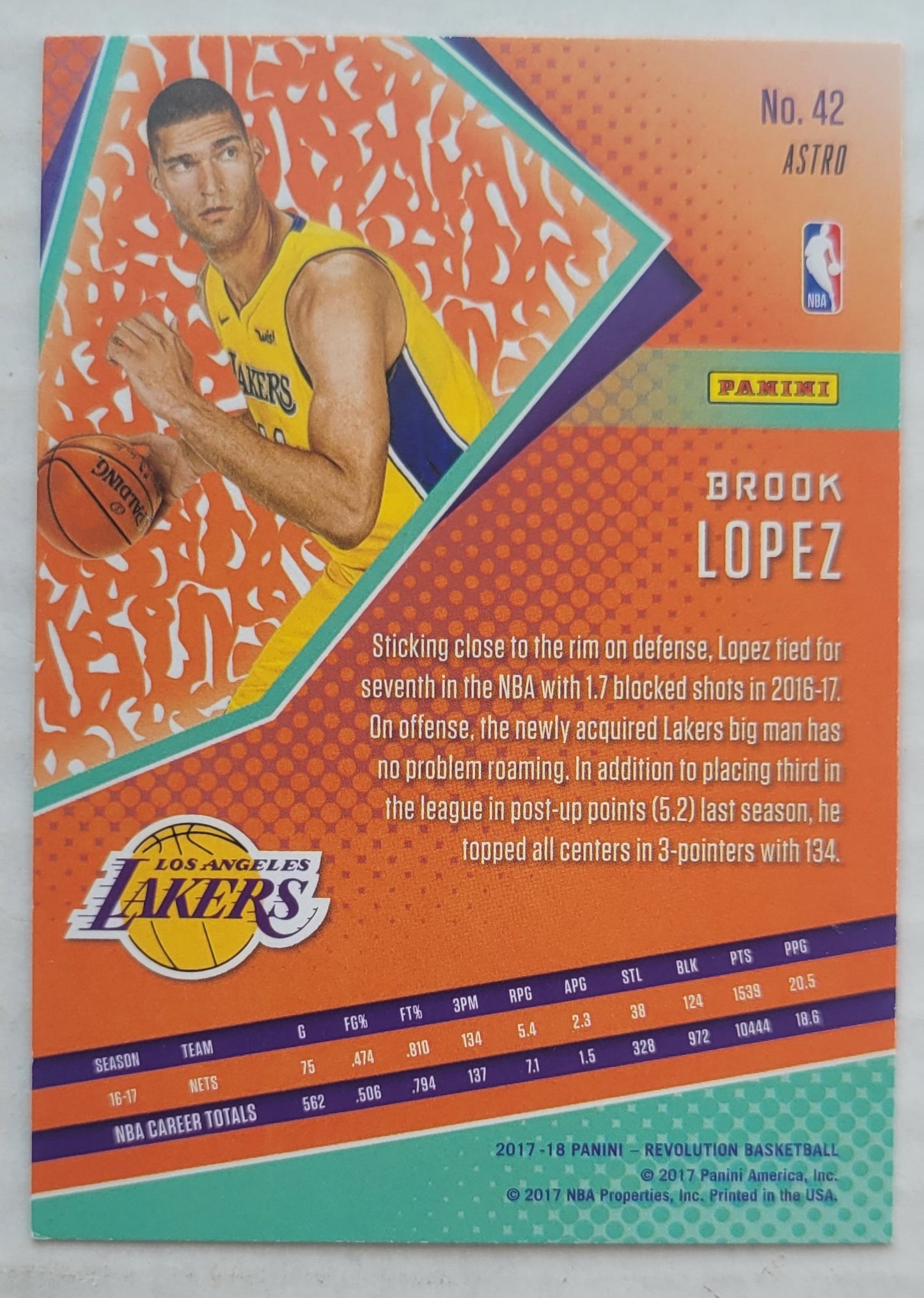 Brook Lopez - 2017-18 Panini Revolution Astro #42