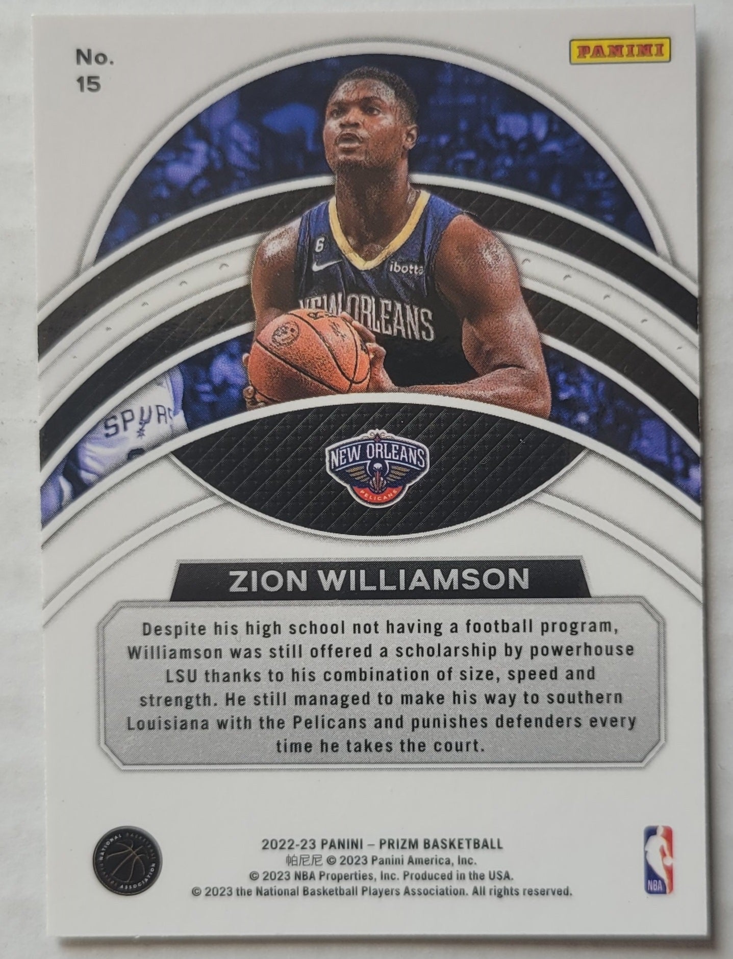 Zion Williamson - 2022-23 Panini Prizm Dominance #15