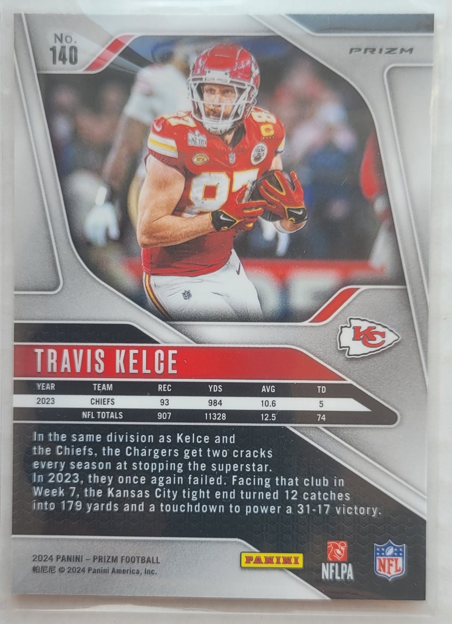 Travis Kelce - 2024 Panini Prizm Prizms Green #140