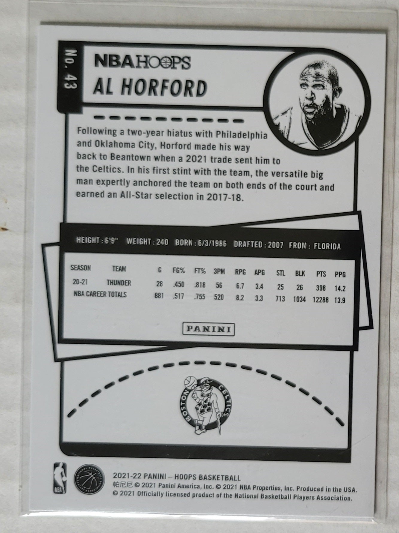 Al Horford - 2021-22 Hoops Hyper Blue #43