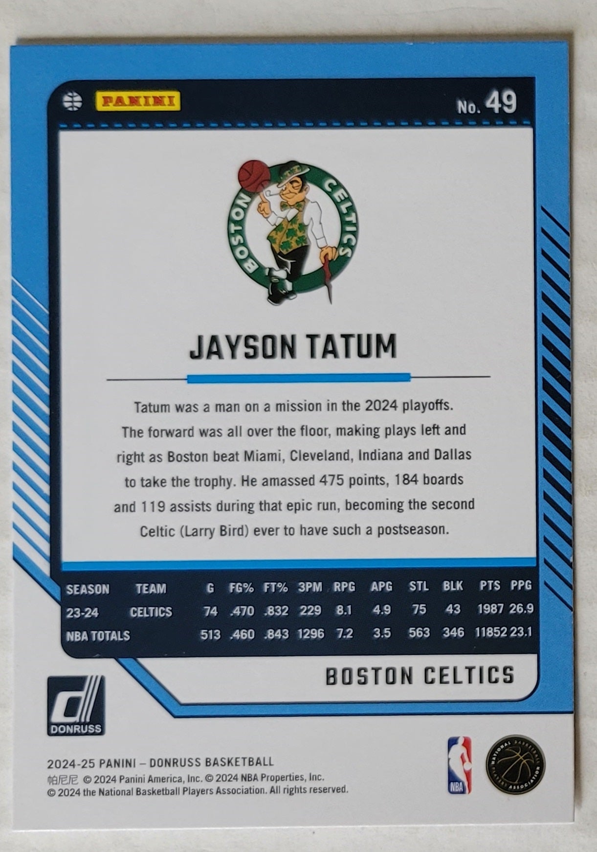 Jayson Tatum - 2024-25 Donruss #49