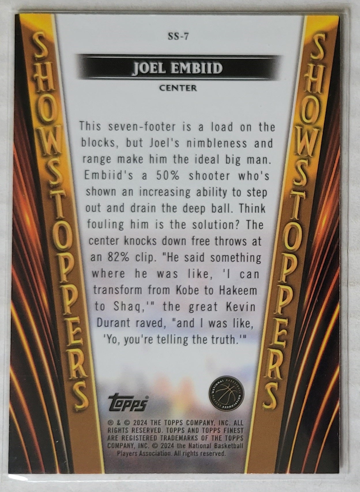 Joel Embiid - 2023-24 Finest Showstoppers #SS7