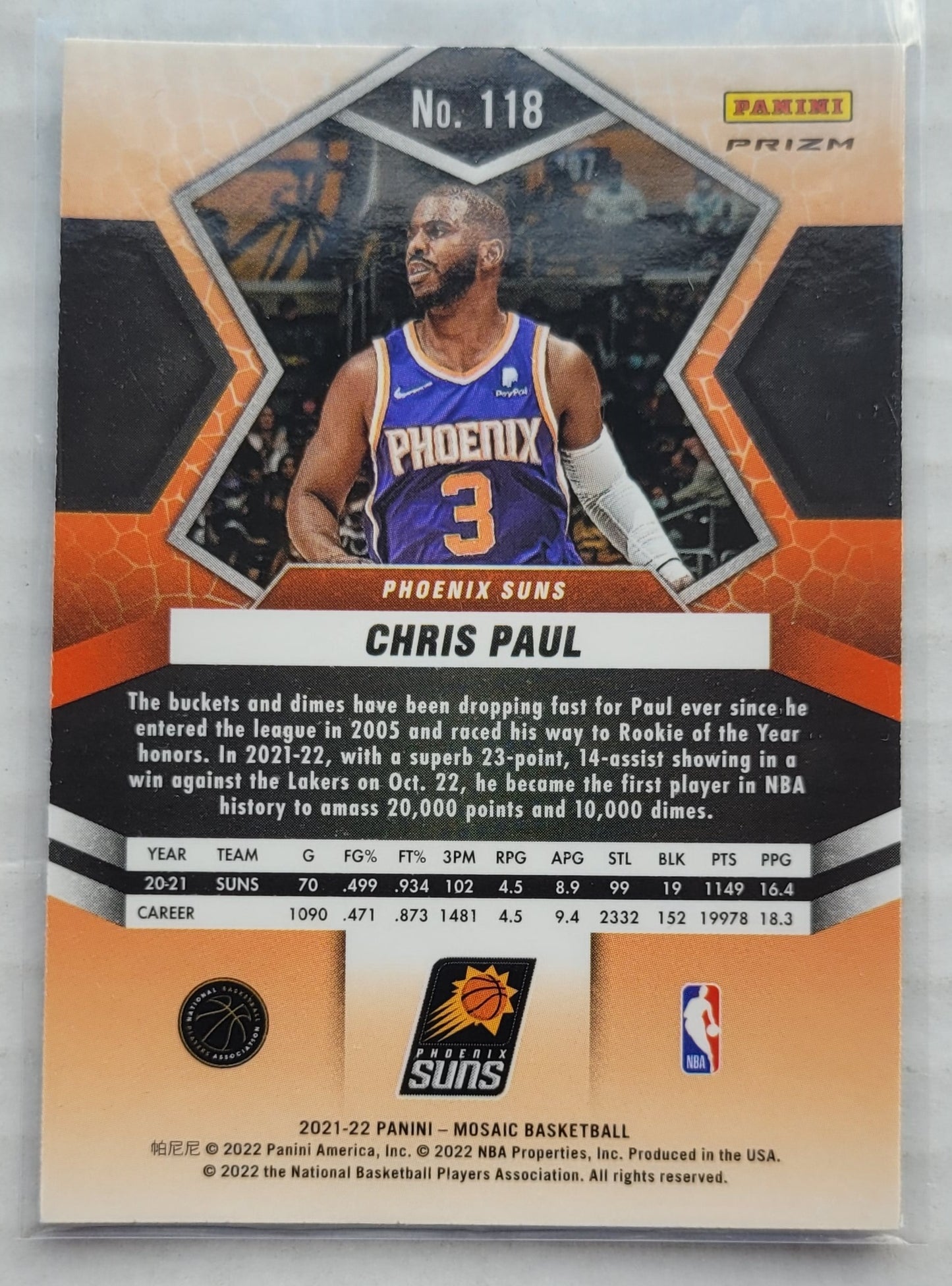 Chris Paul - 2021-22 Panini Mosaic Mosaic #118