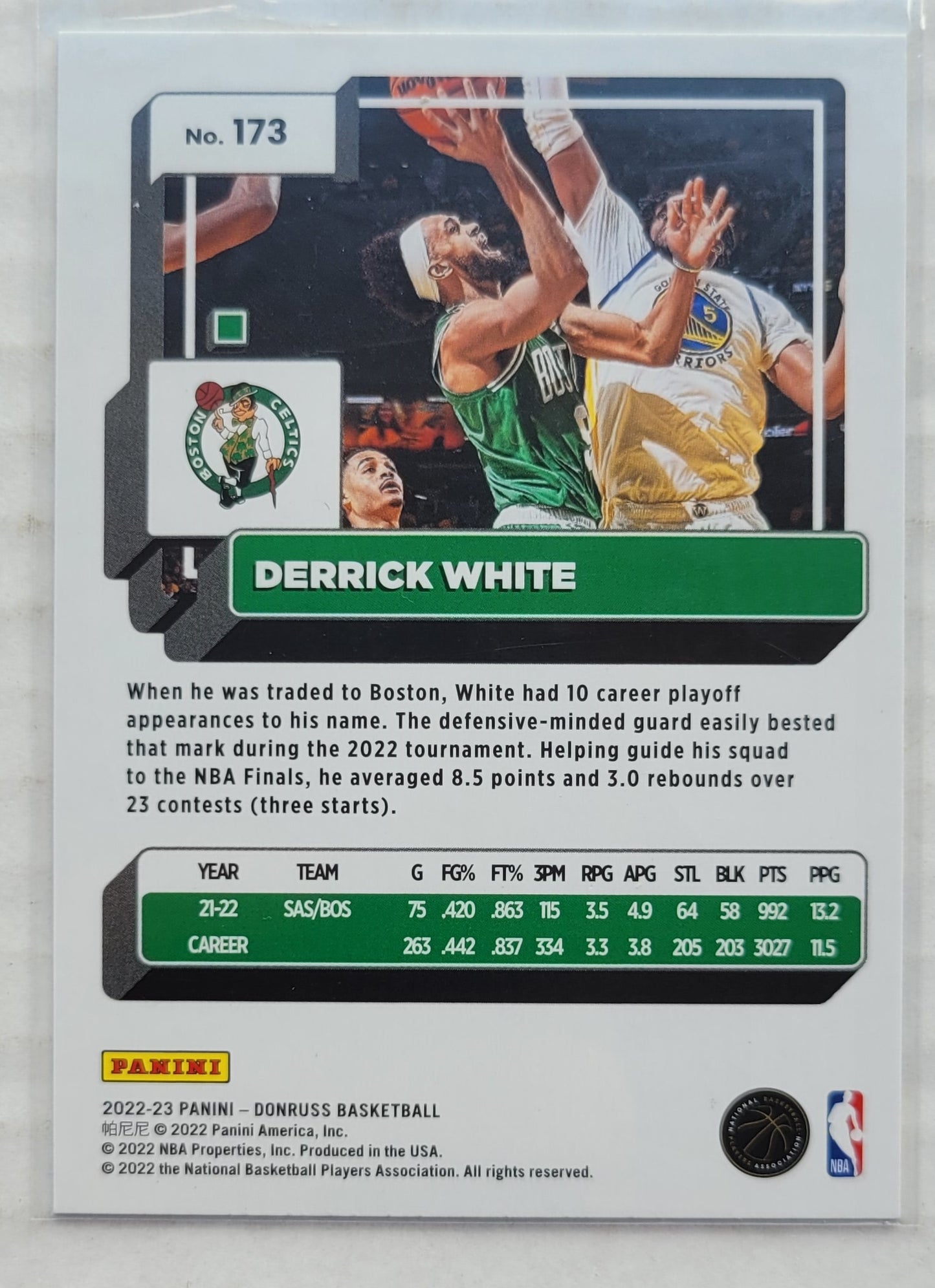 Derrick White - 2022-23 Donruss Yellow Flood #173