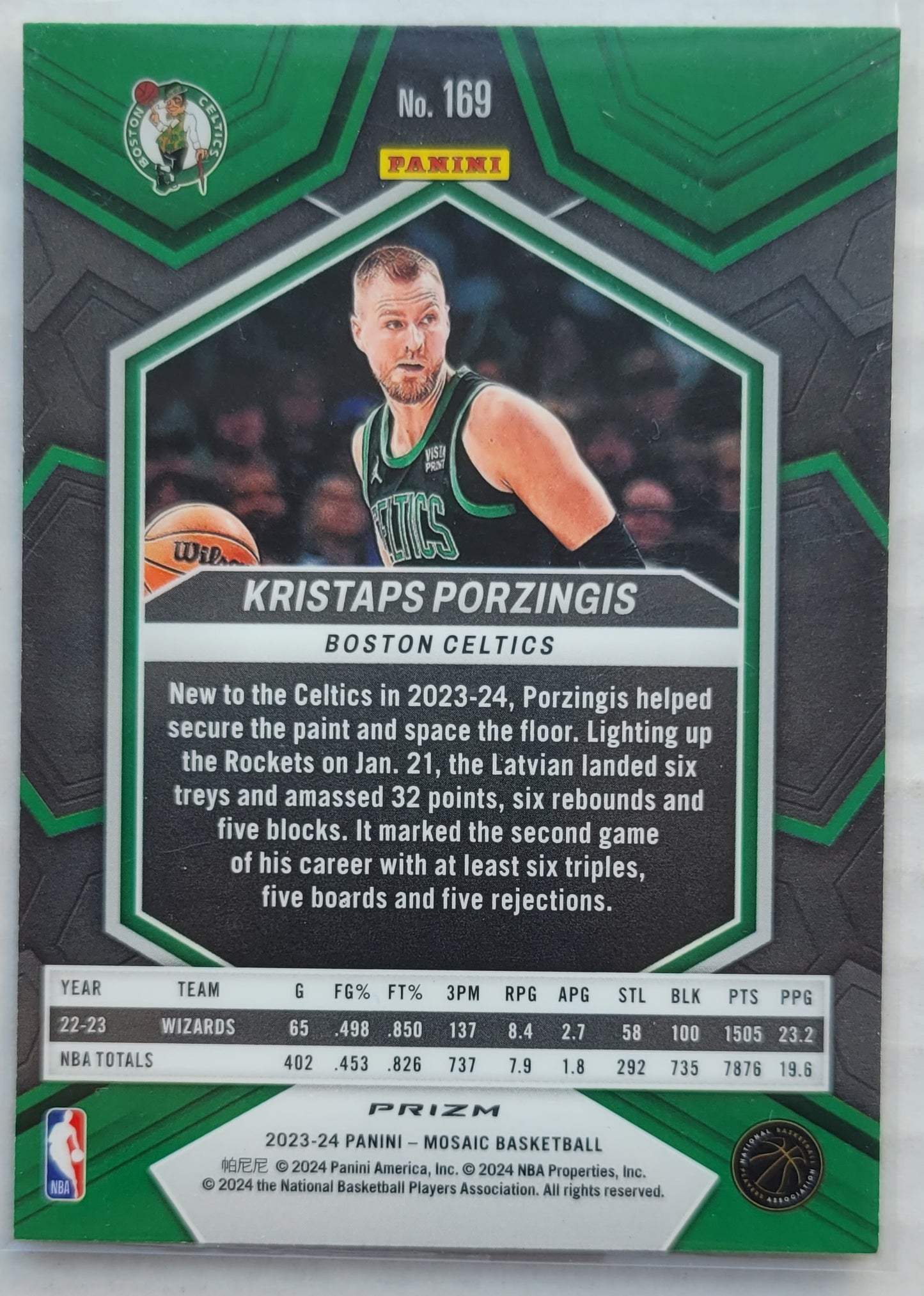 Kristaps Porzingis - 2023-24 Panini Mosaic Mosaic Silver #169