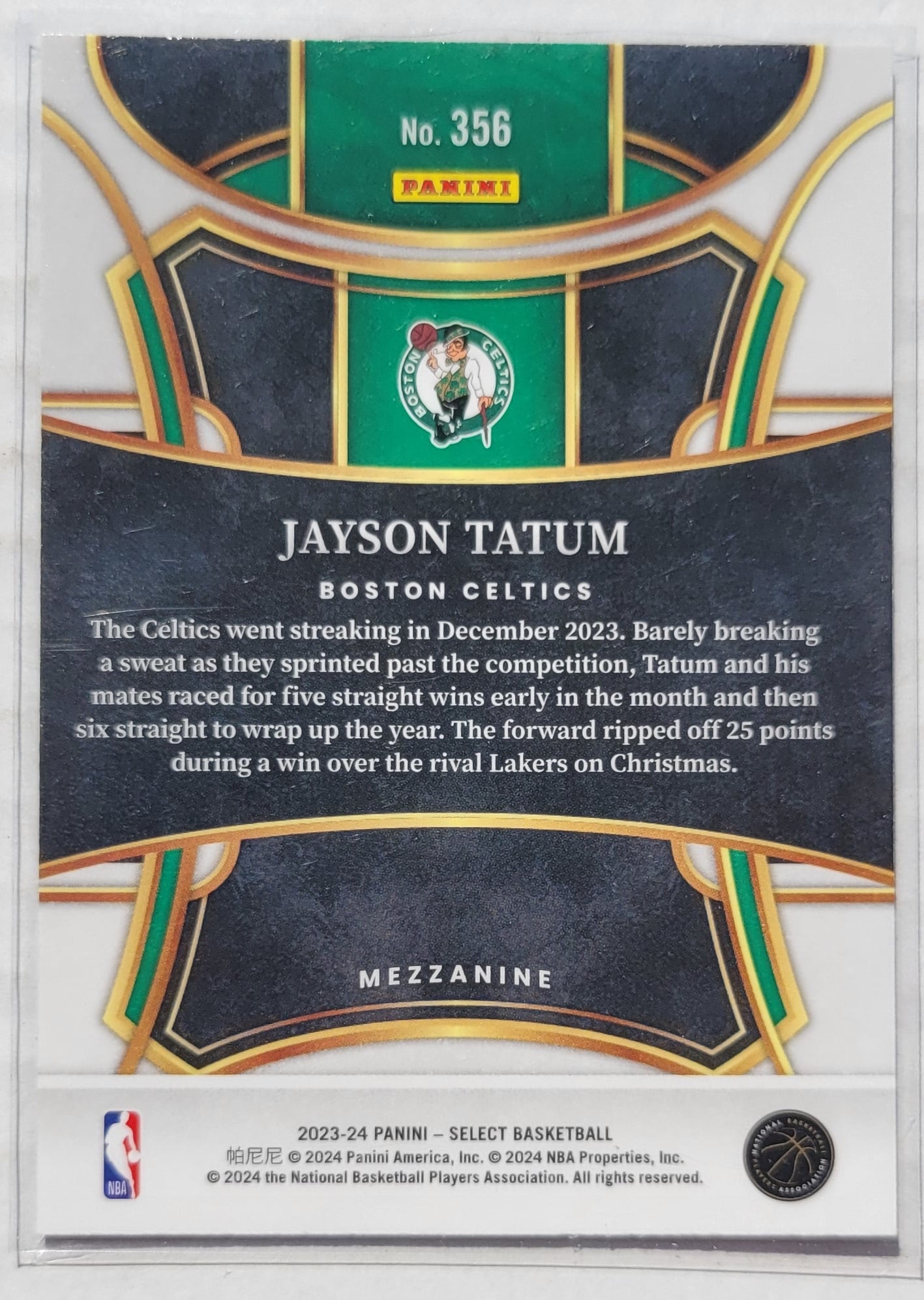 Jayson Tatum - 2023-24 Select #356