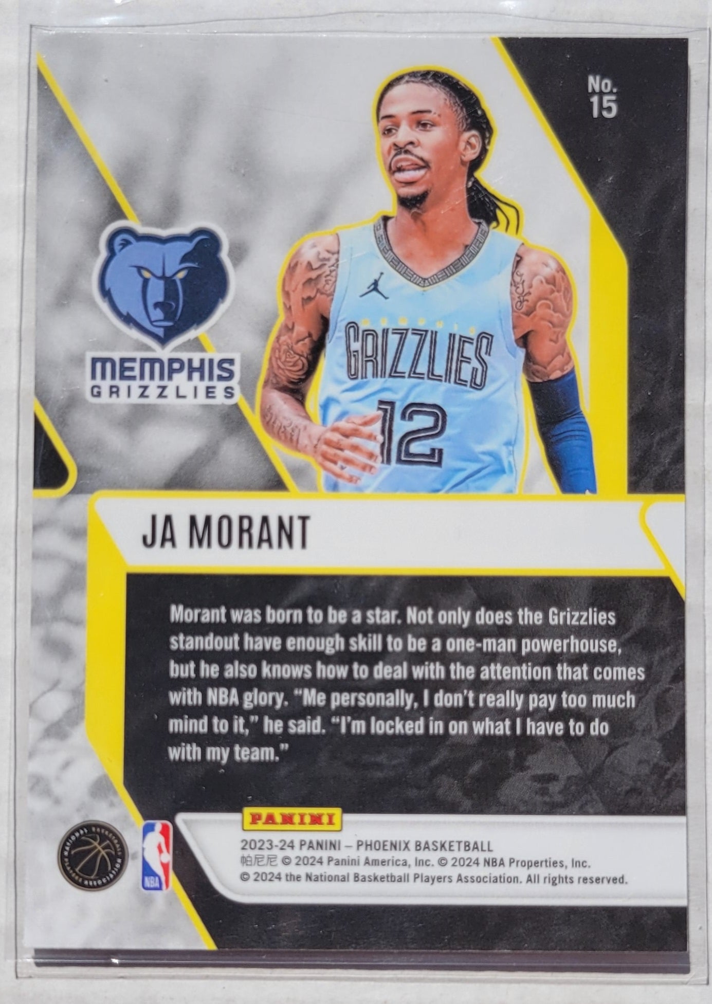 Ja Morant - 2023-24 Panini Phoenix Fade To Black #15