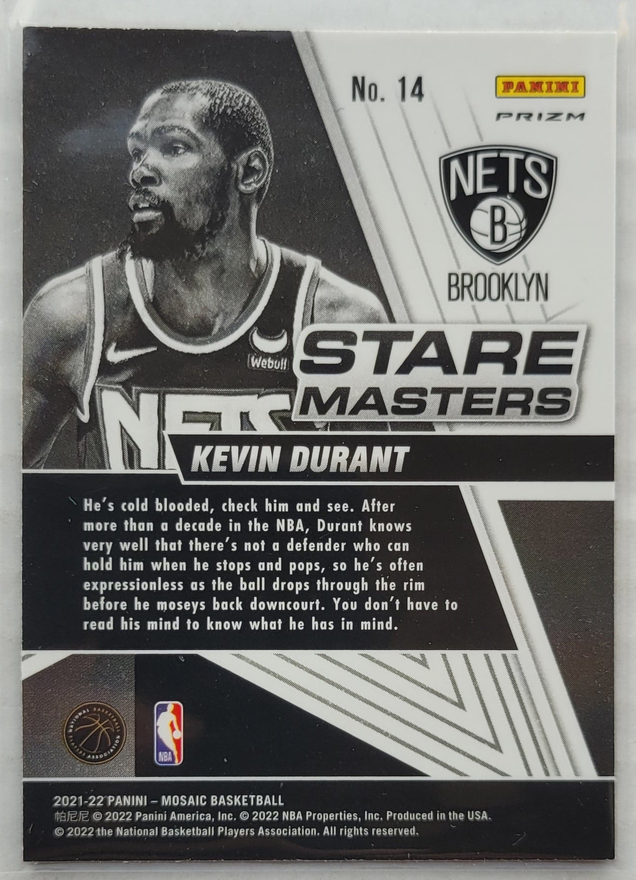 Kevin Durant - 2021-22 Panini Mosaic Stare Masters Mosaic #14