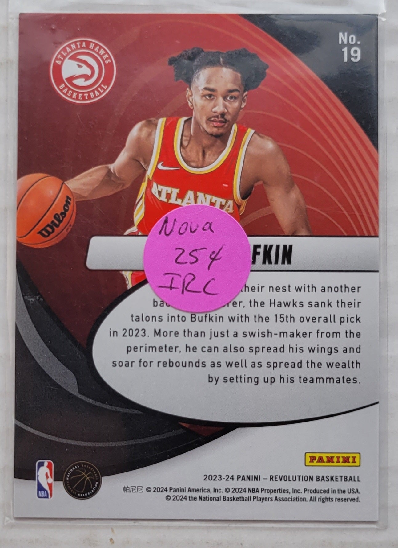 Kobe Bufkin - 2023-24 Panini Revolution Vortex #19