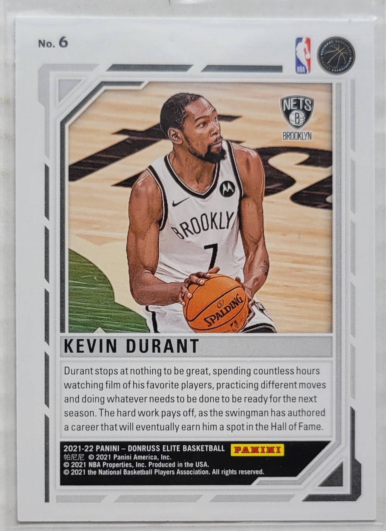 Kevin Durant - 2021-22 Elite Primary Colors #6