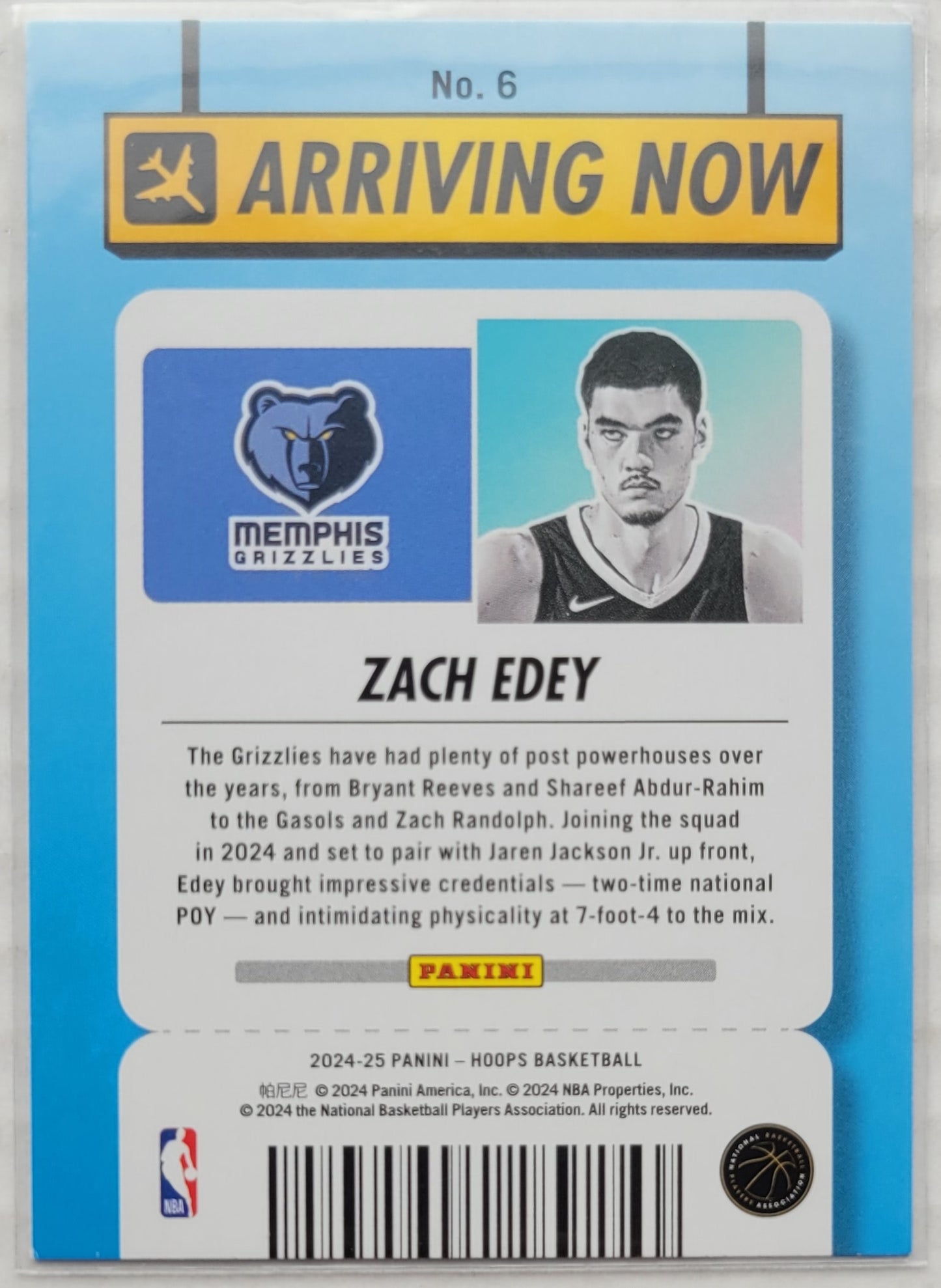 Zach Edey - 2024-25 Hoops Arriving Now #6