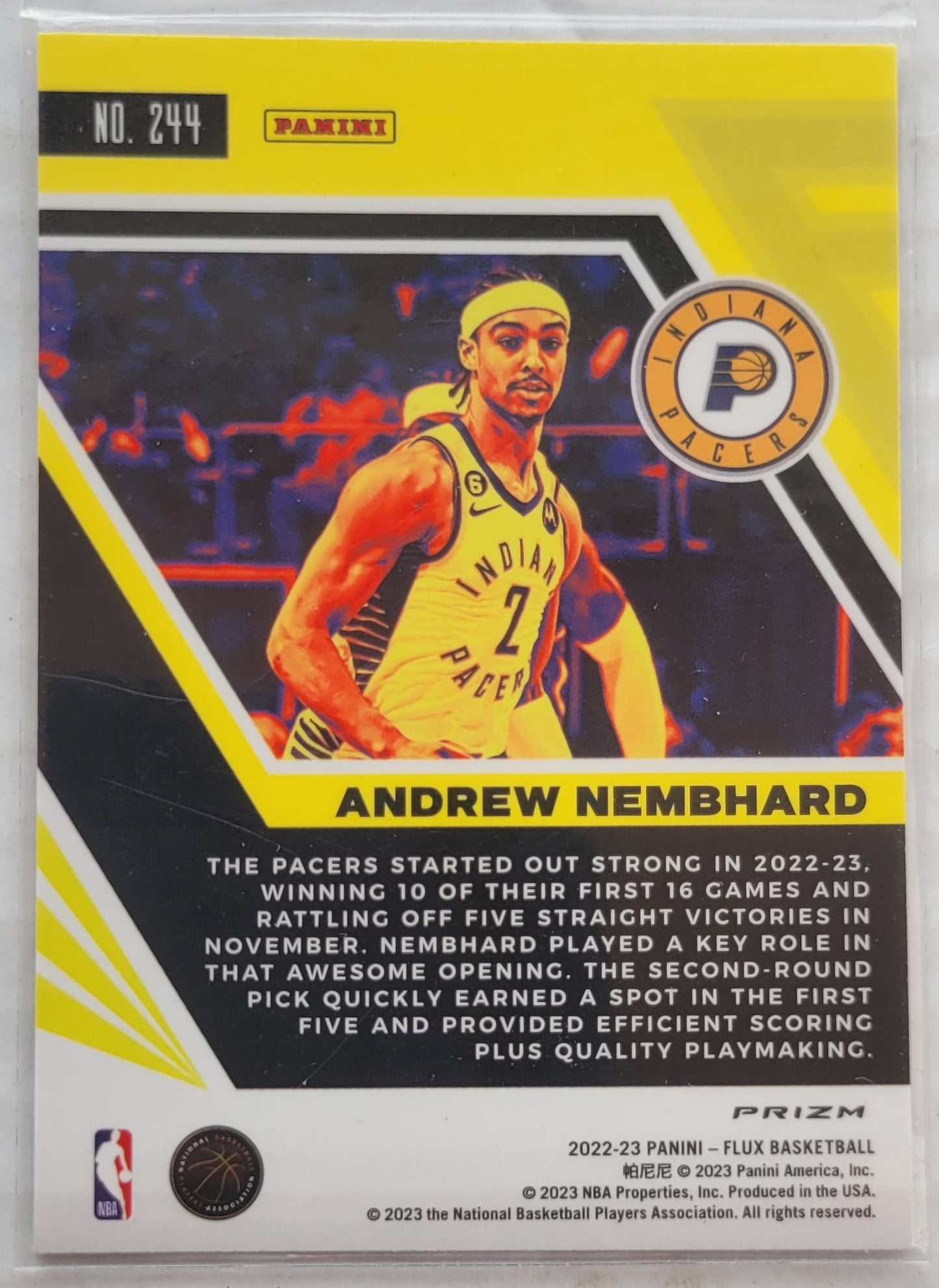 Andrew Nembhard - 2022-23 Panini Flux Silver #244 RC
