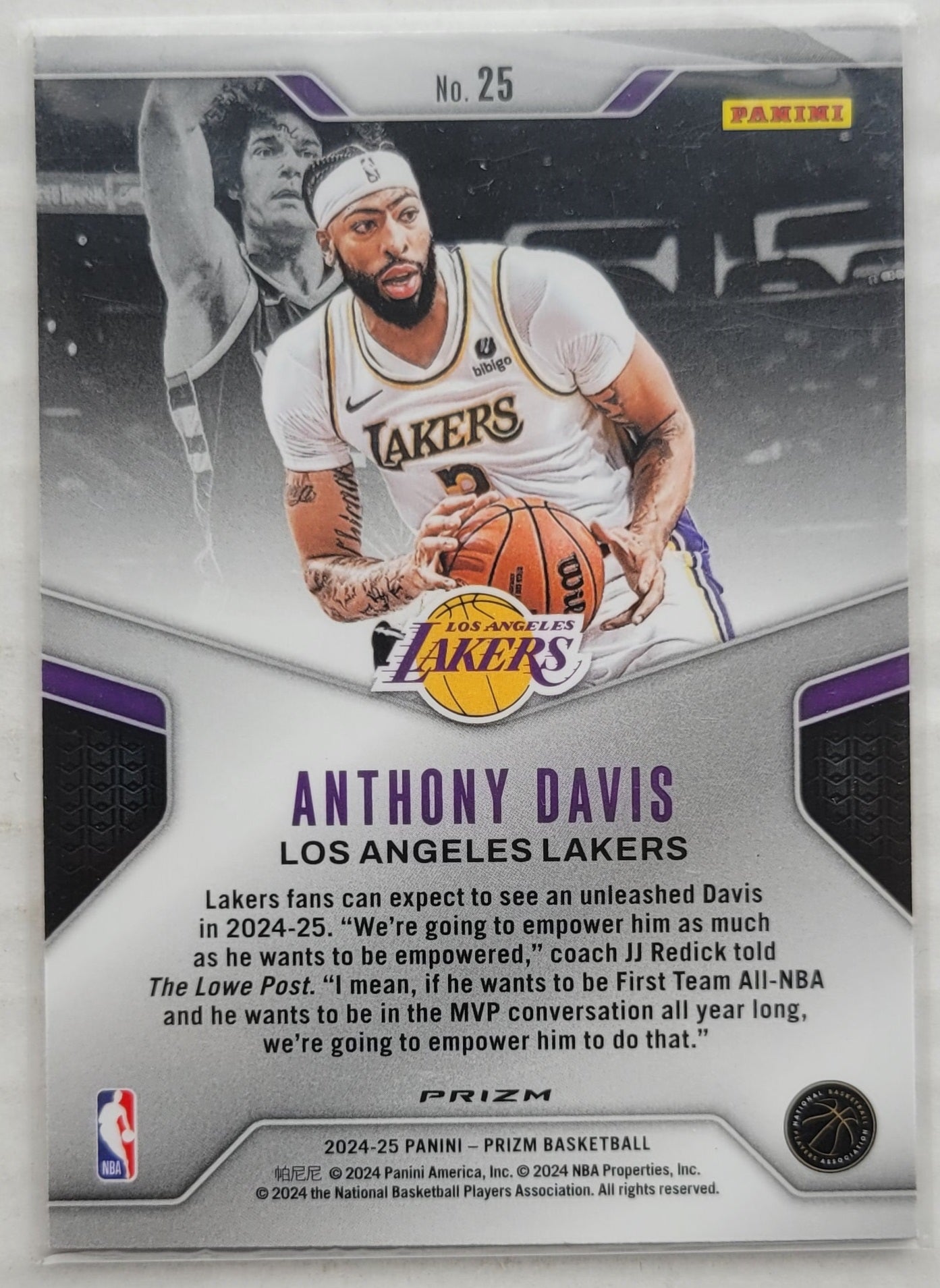 Anthony Davis - 2024-25 Panini Prizm Dominance Prizms Silver #25