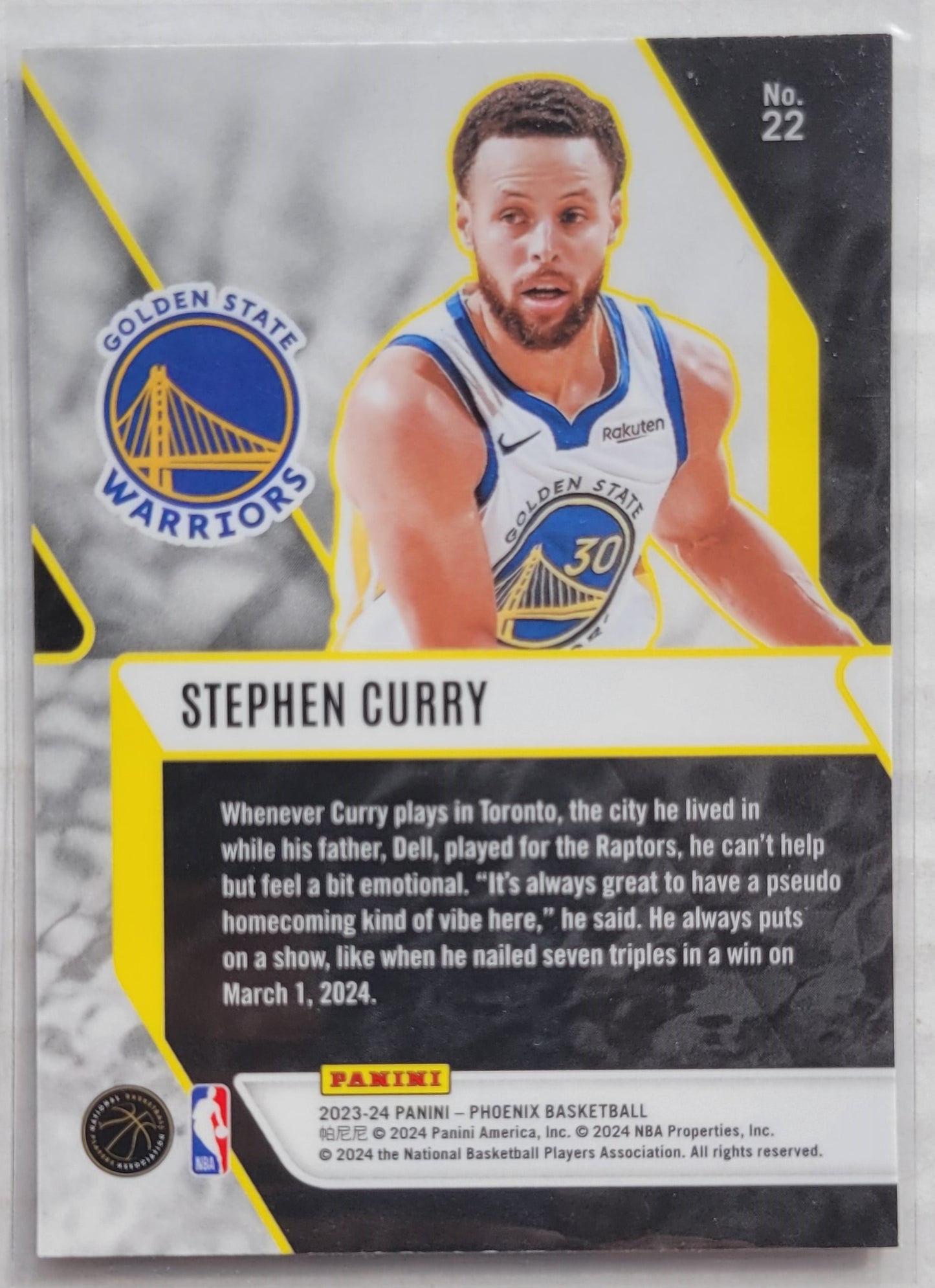 Stephen Curry - 2023-24 Panini Phoenix Fade To Black #22